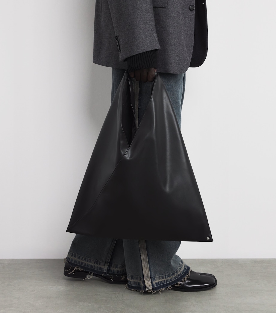 Medium Japanese Tote Bag T8013 - BLACK Image 5