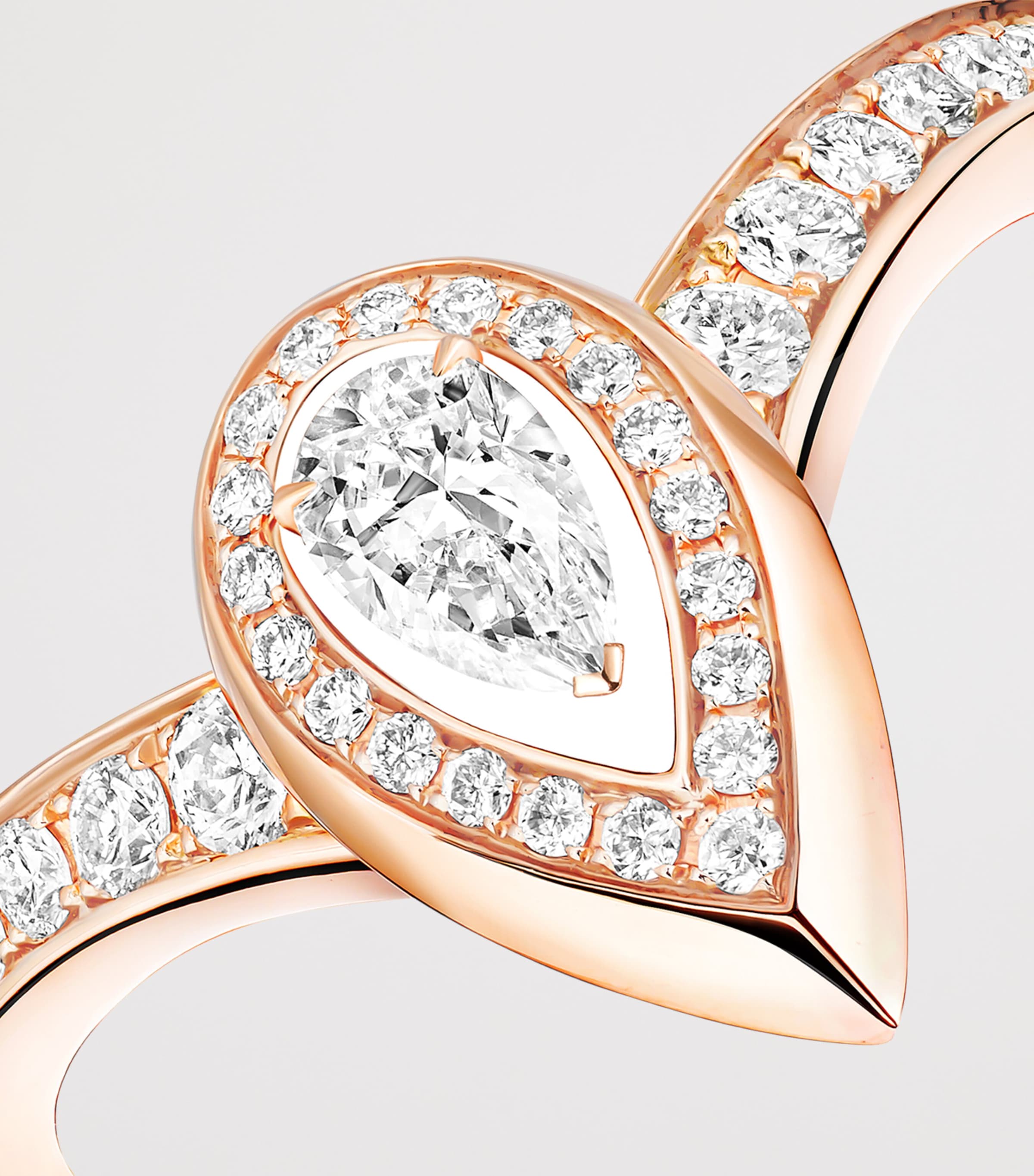 Messika Fiery Rose Gold and Diamond Ring Pink Gold Image 3