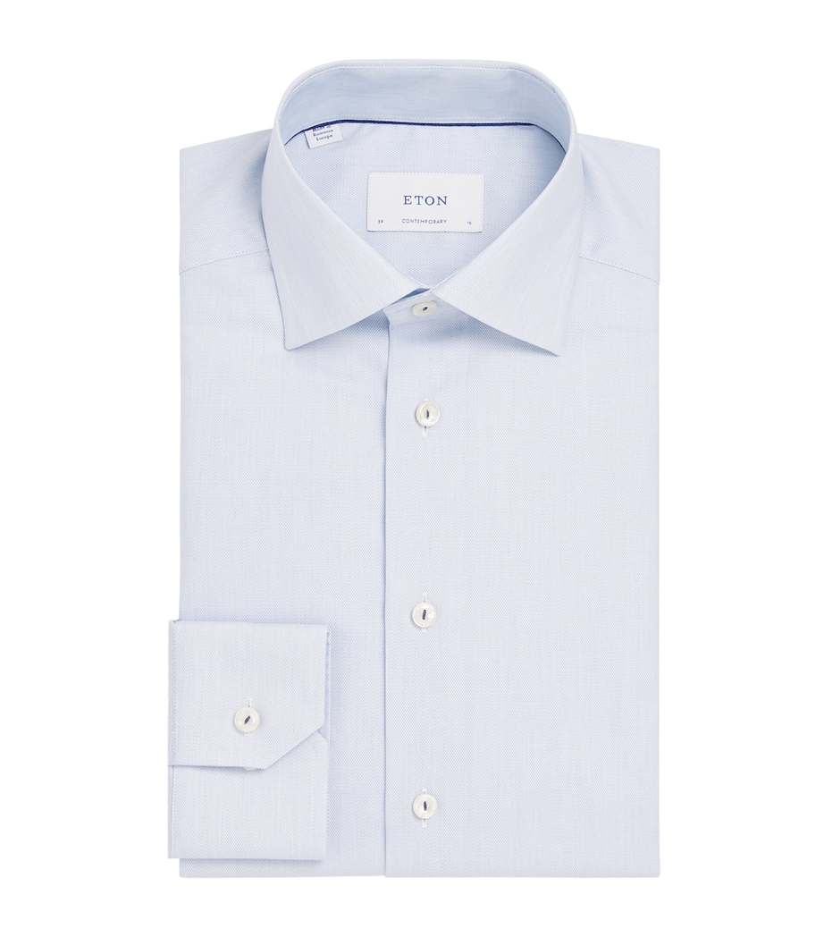 Cotton-Blend Contemporary-Fit Shirt LIGHT BLUE Image 1