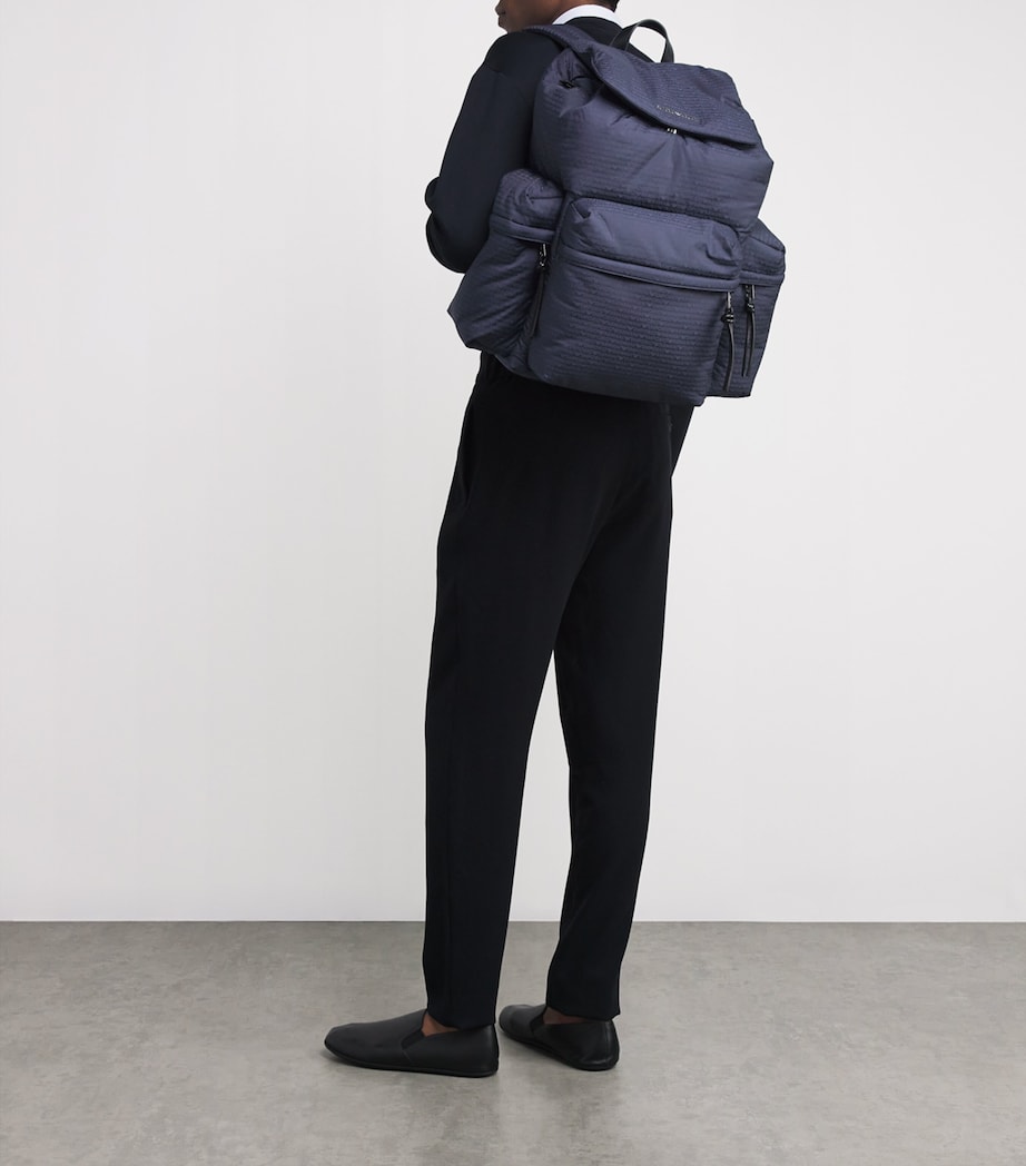 Emporio Armani Padded Jacquard Backpack Image 2
