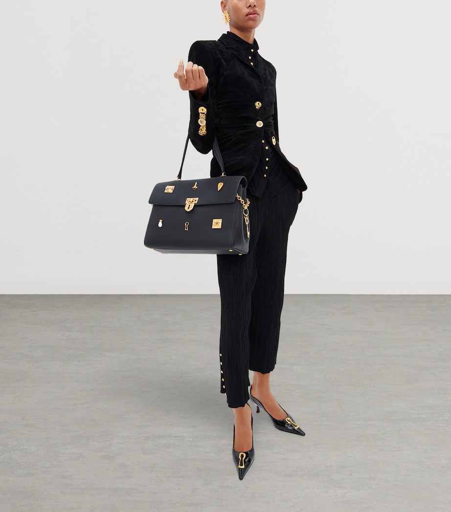Schiaparelli Womens Wool Draped Blazer Black Image 2