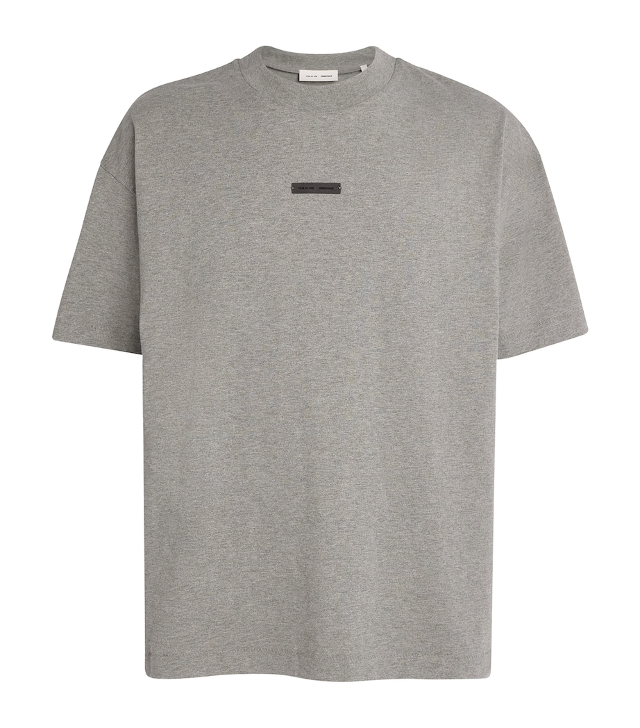 Cotton Logo Oversized T-Shirt CONCRETE HEATHER Image 1