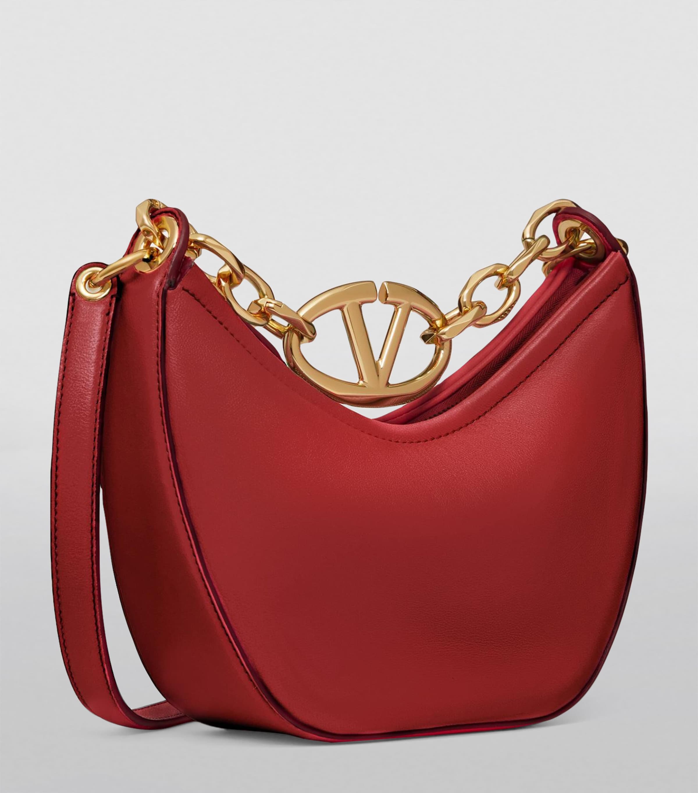 Valentino Garavani Mini Leather VLogo Moon Shoulder Bag