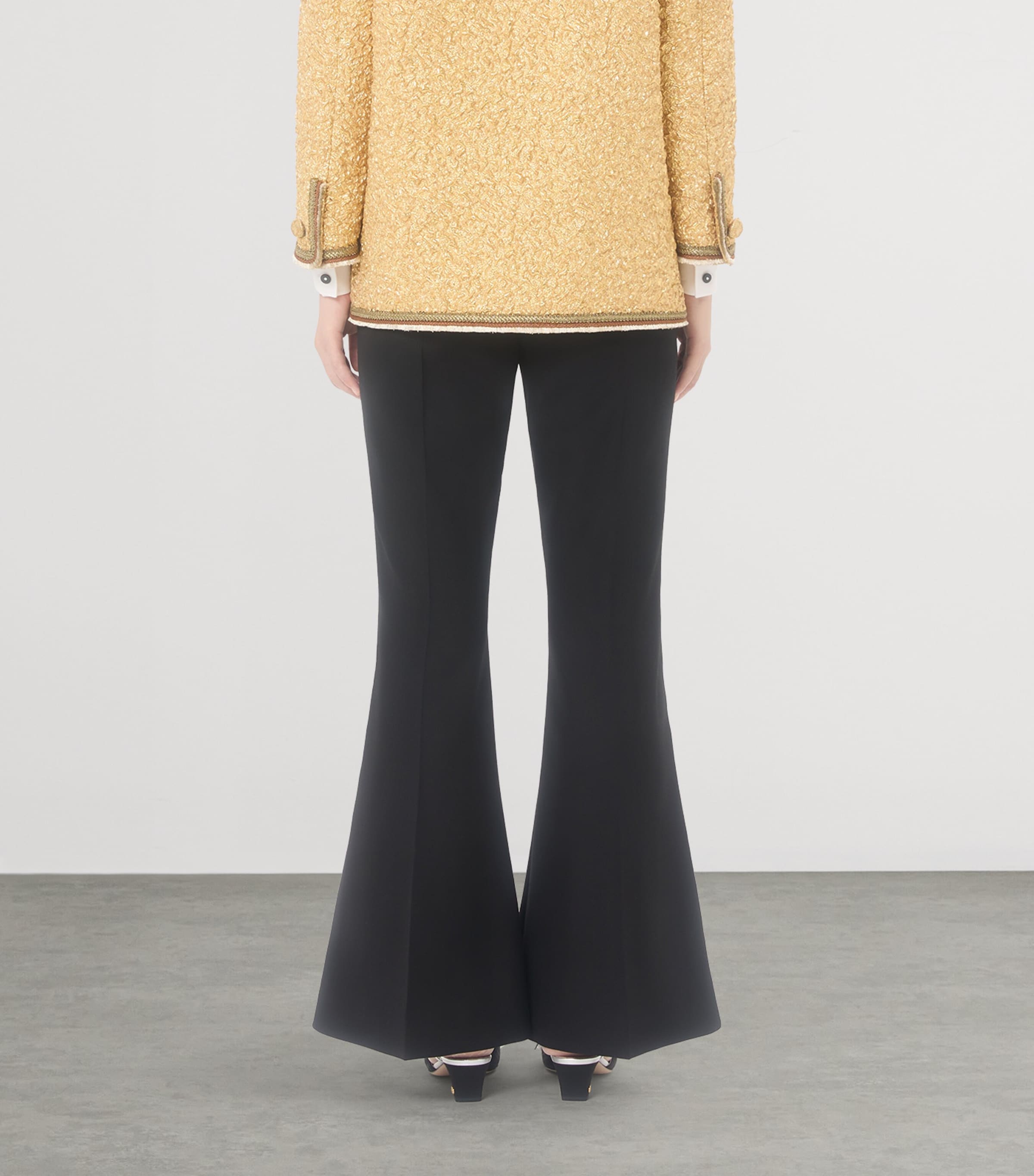 Virgin Wool Flared Tailored Trousers 0NO Image 4
