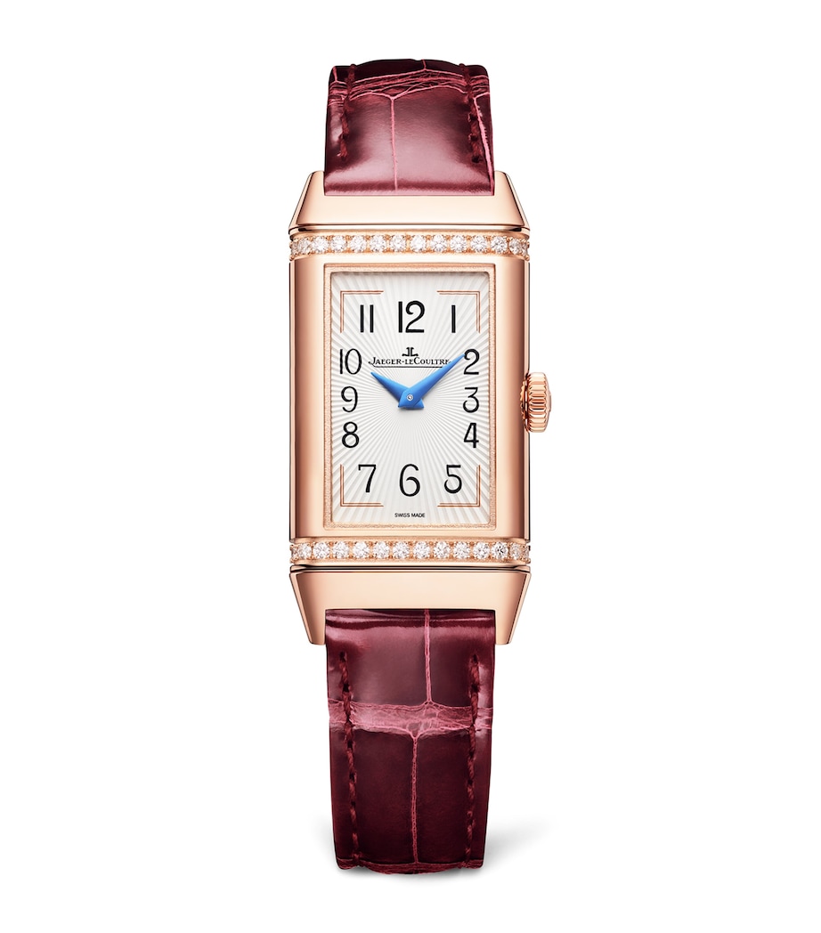 Pink Gold and Diamond Reverso One Duetto Watch 20mm PINK GOLD Image 1