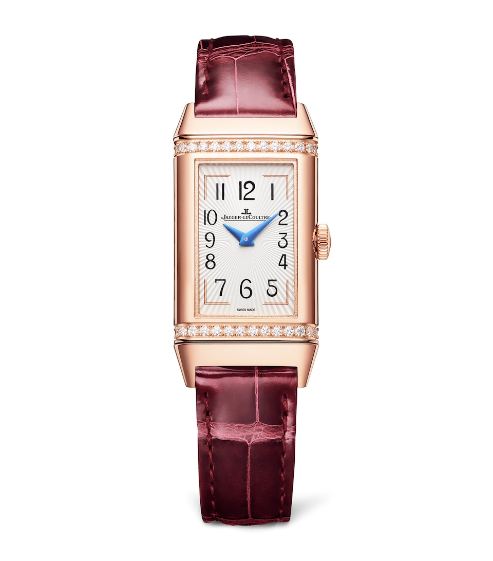 Pink Gold and Diamond Reverso One Duetto Watch 20mm