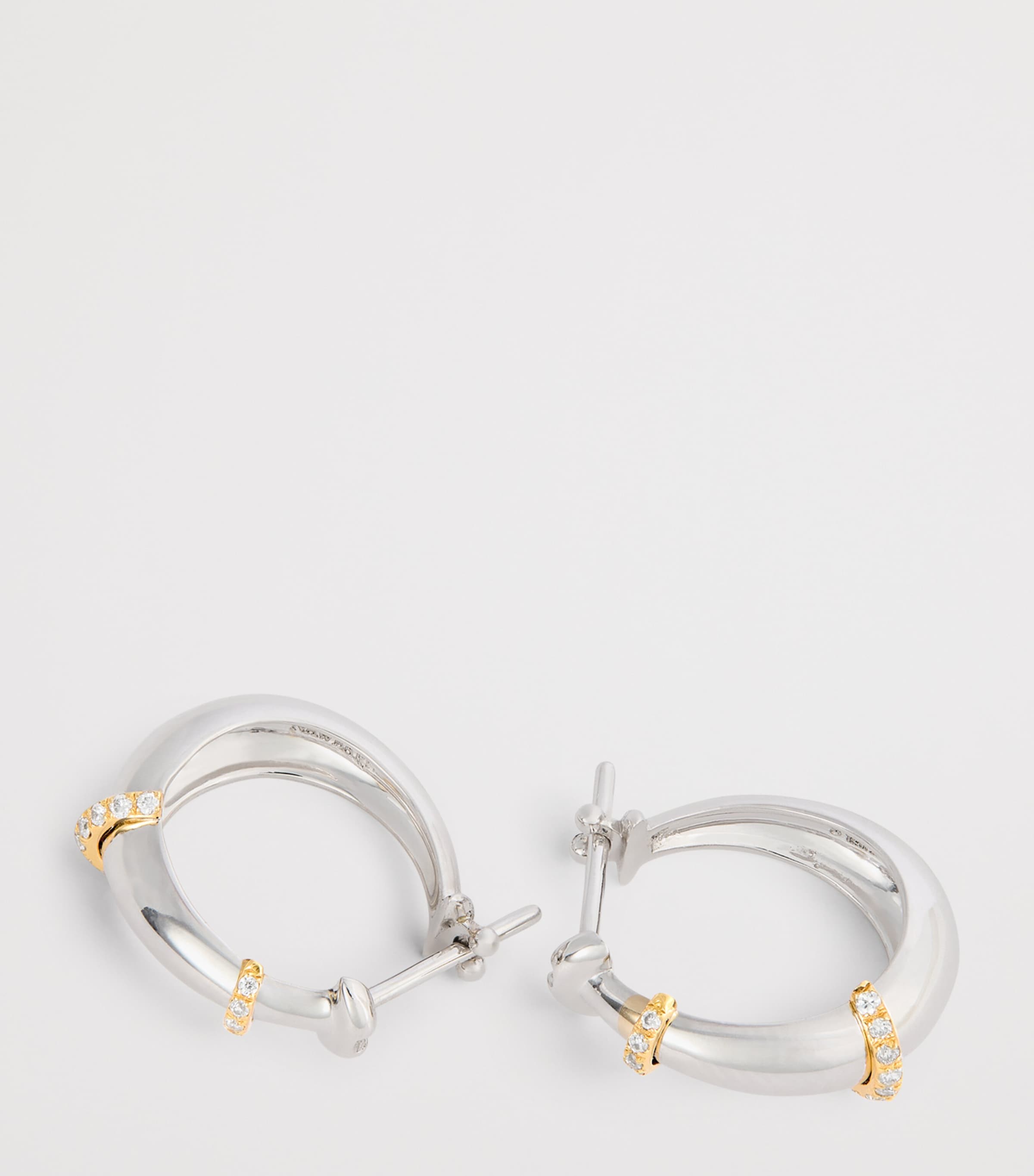 L'ATELIER NAWBAR Mixed Gold and Diamond Buoy Lot N*91 Earrings Yellow Gold Image 6