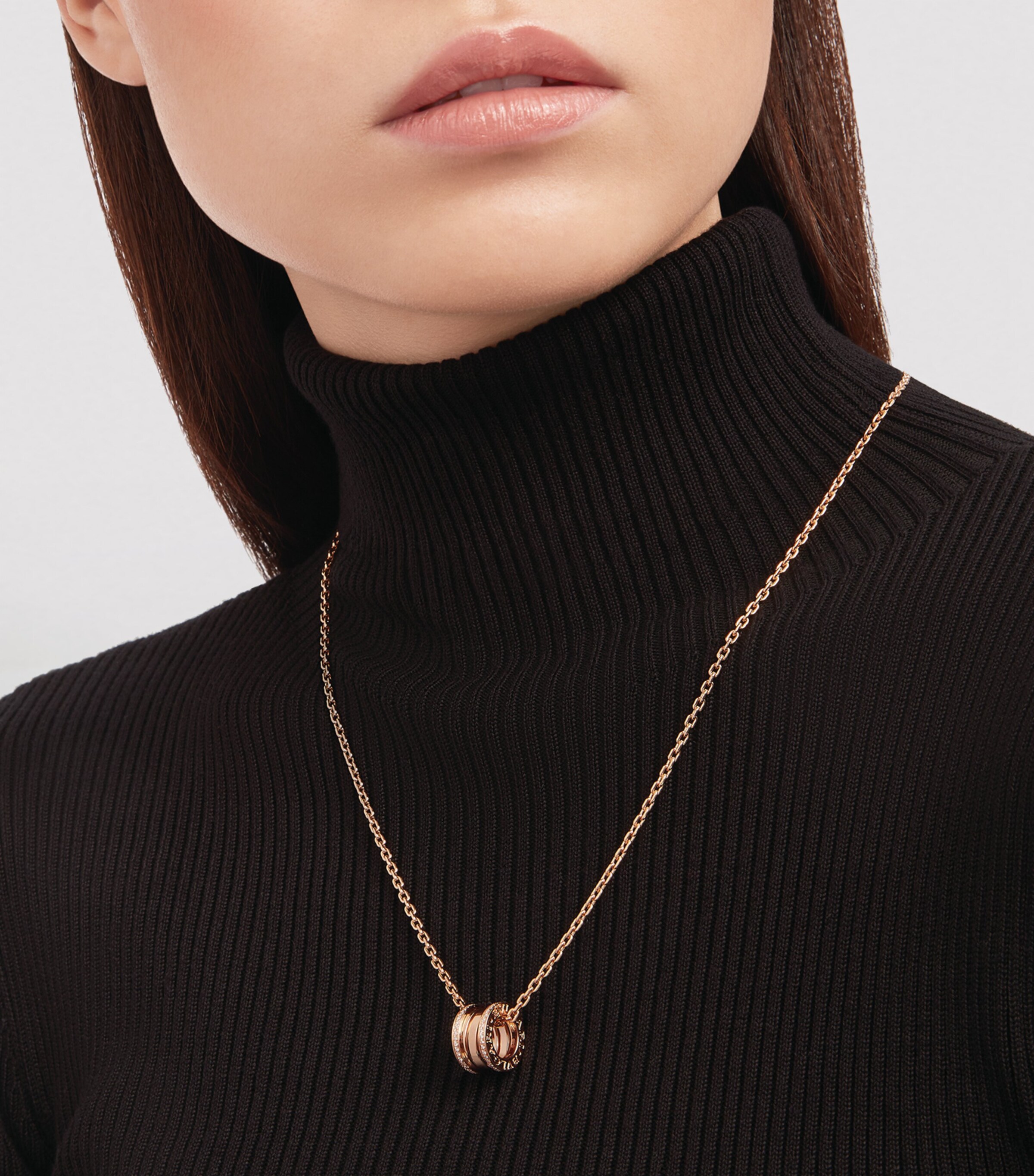 Bvlgari Rose Gold and Diamond B.zero1 Necklace Pink Gold Image 10