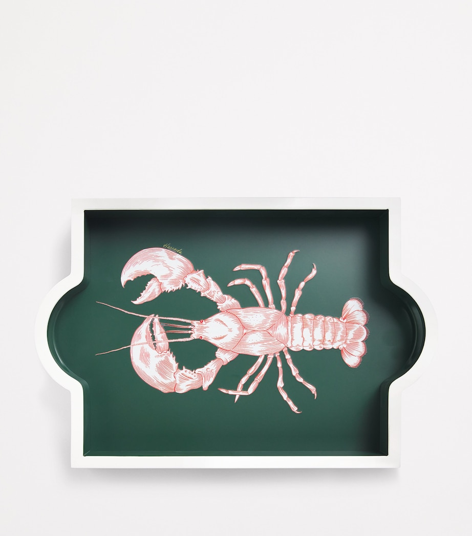 Small Stackable Tray (30cm x 20cm) HARRODS GREEN Image 2