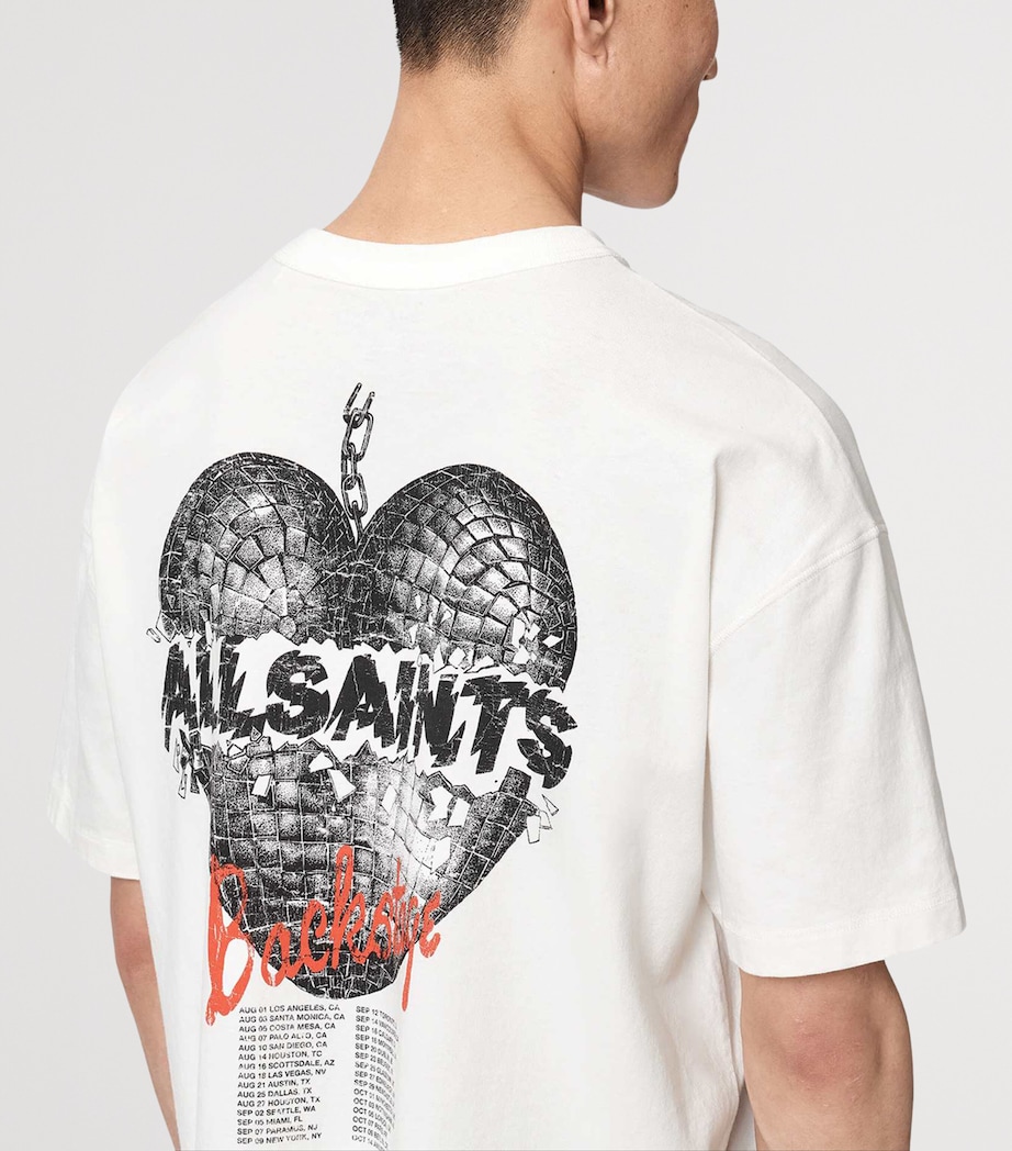 AllSaints Mens Organic Cotton Reflect T-Shirt Chalk White Image 6