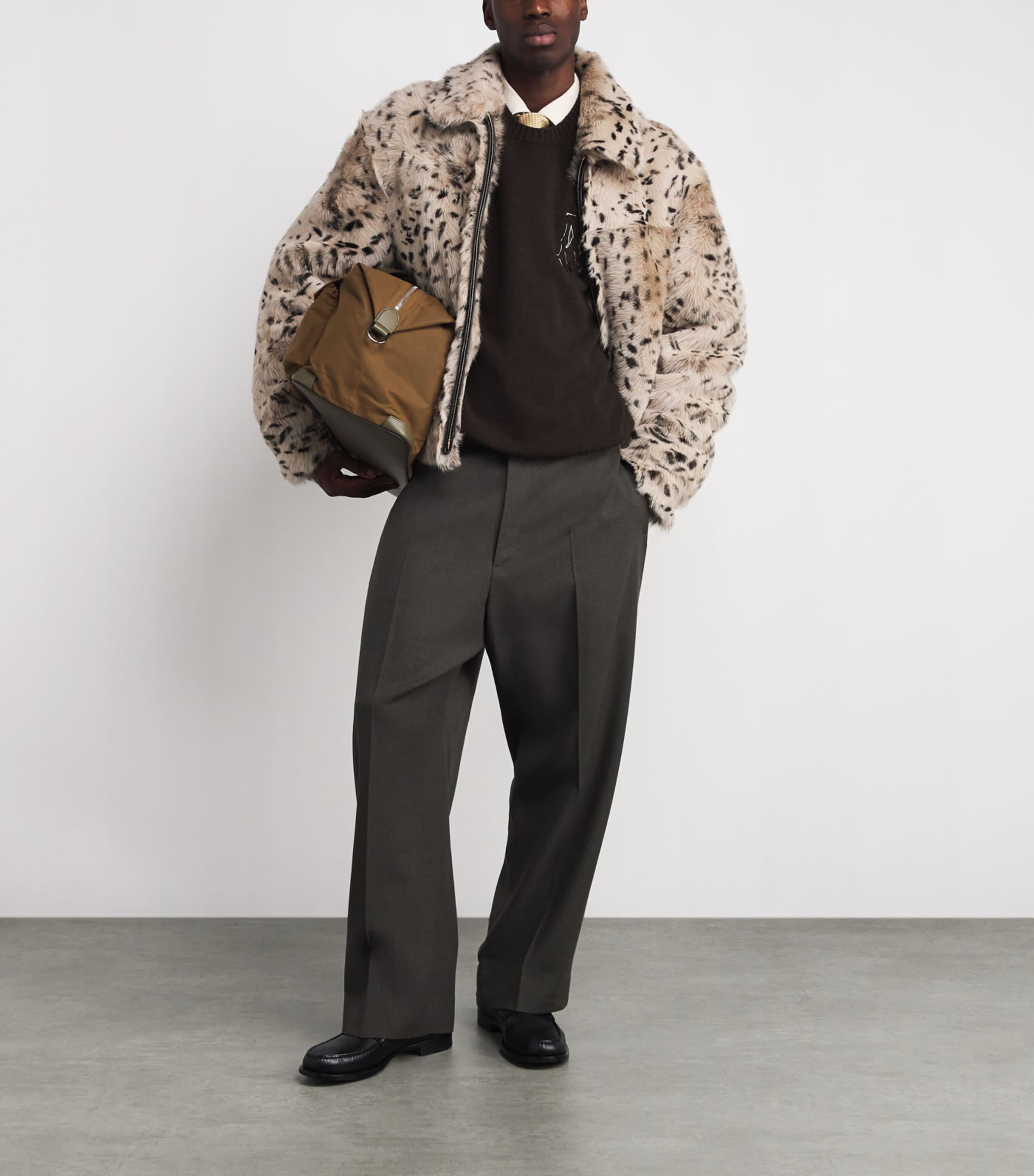 Wool Logo Sweater DARK BROWN Image 2