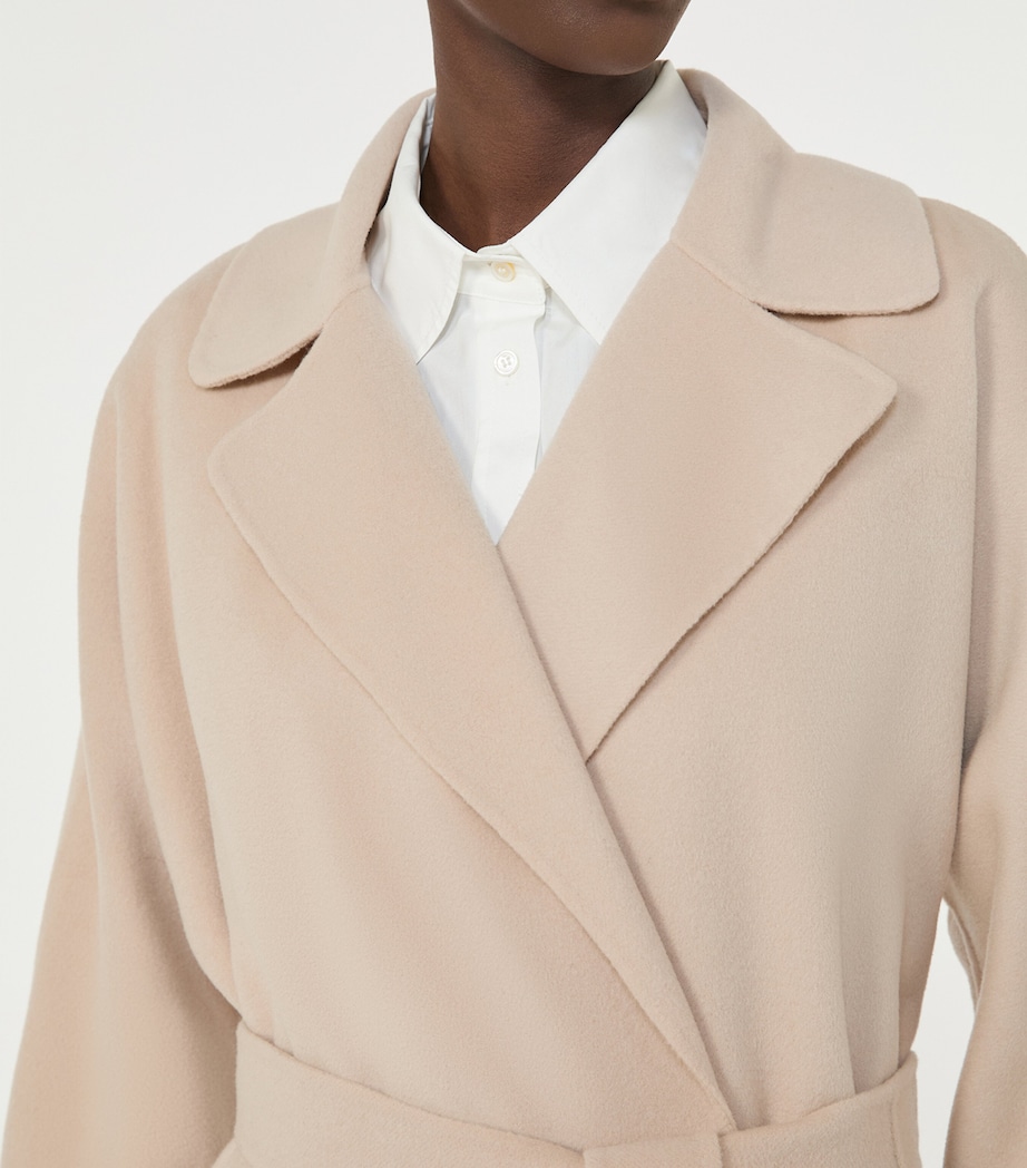 Wool-Blend Belted Coat SAND Image 5