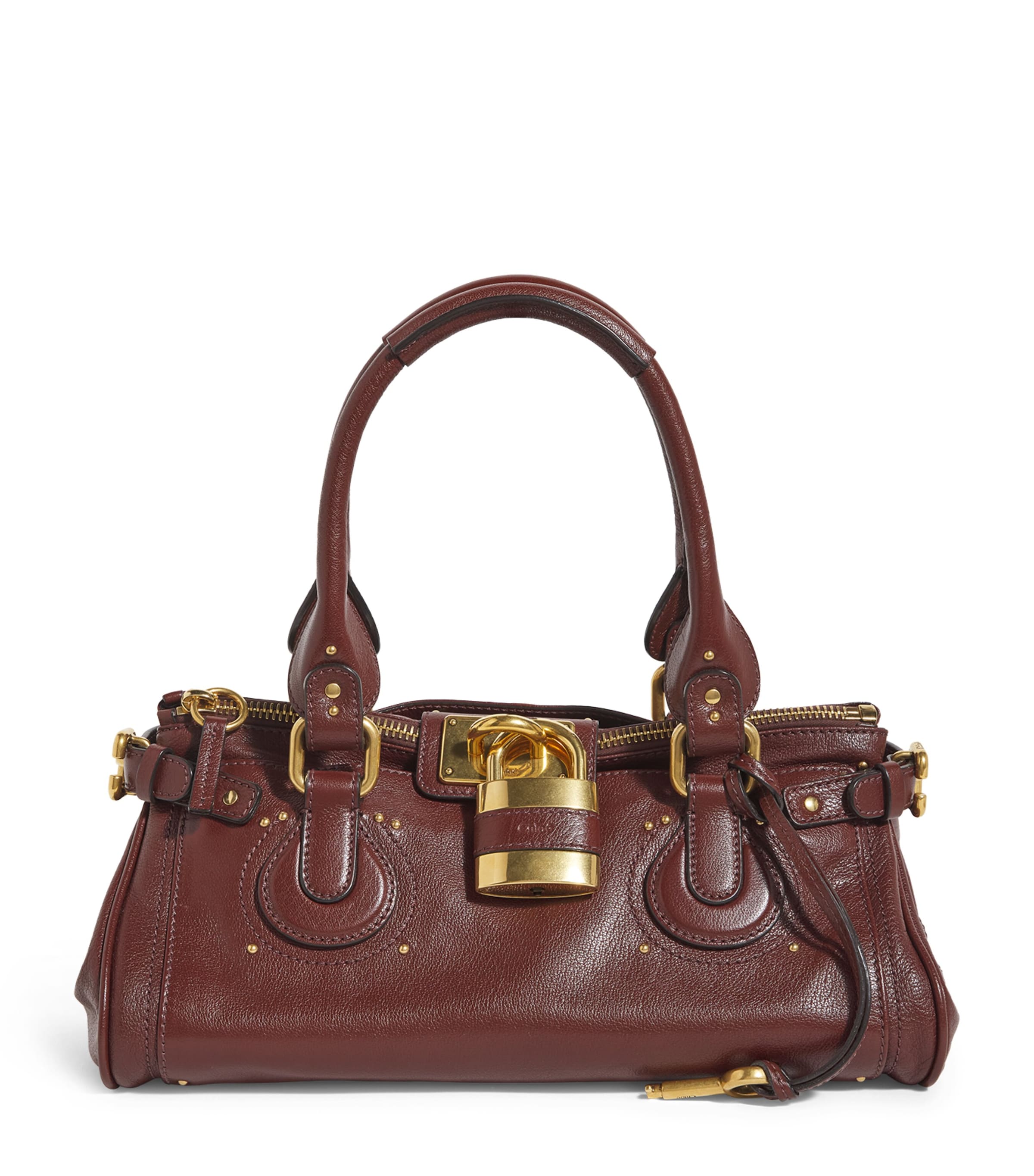 Chloé Chloe Paddington Grained Leather Shoulder Bag In Brown