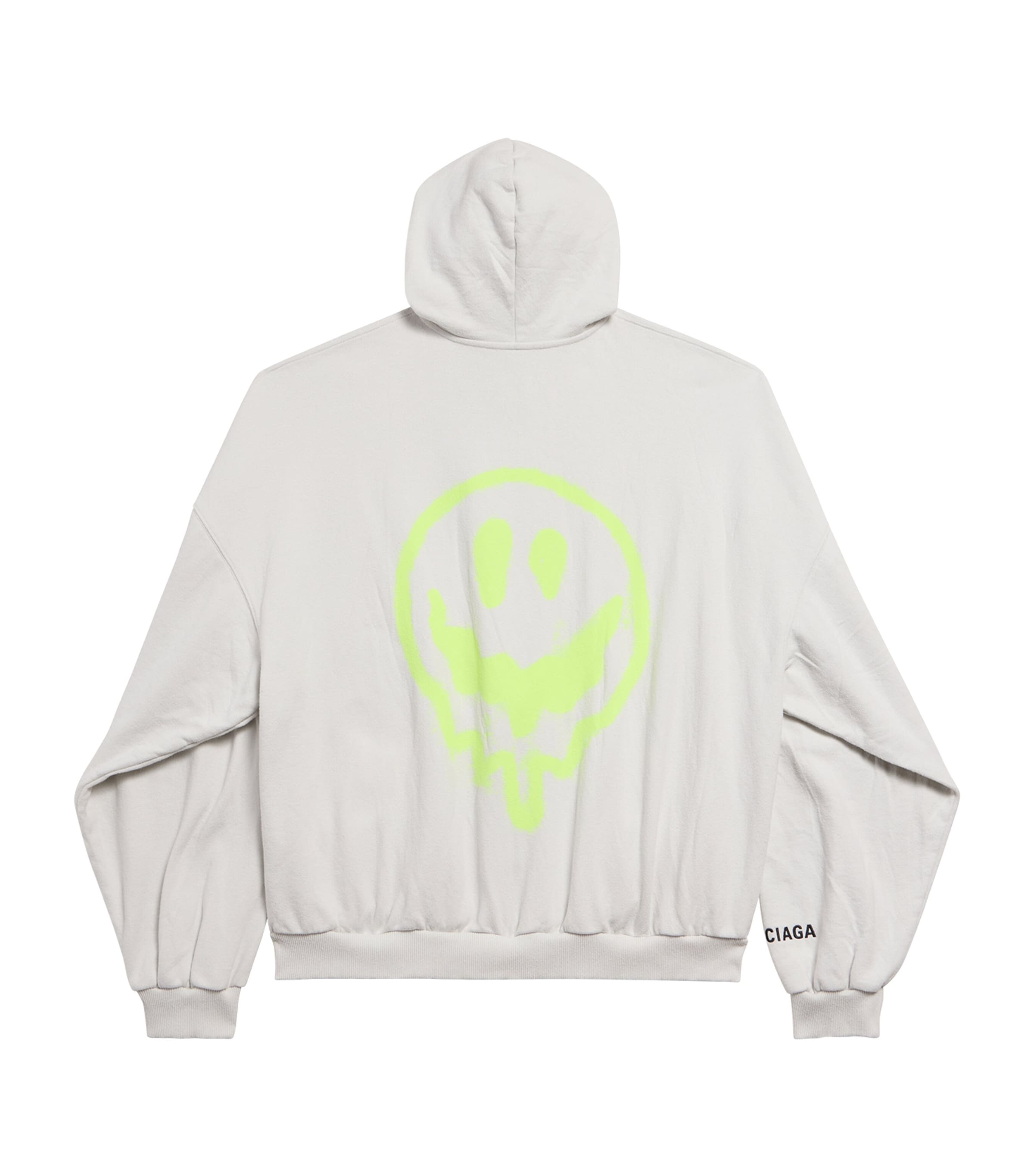 BALENCIAGA グラフィティパーカー ホワイト Balenciaga White Oversized Cotton Graffiti Hoodie | Harrods US