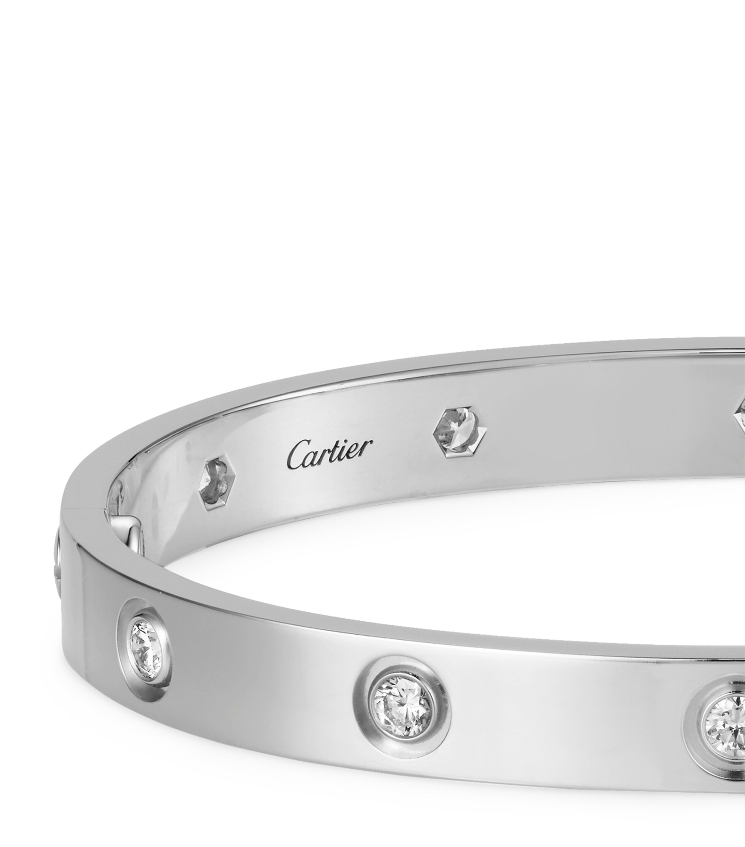 LOVE Classic White Gold 10-Diamond Bracelet WHITE GOLD Image 8