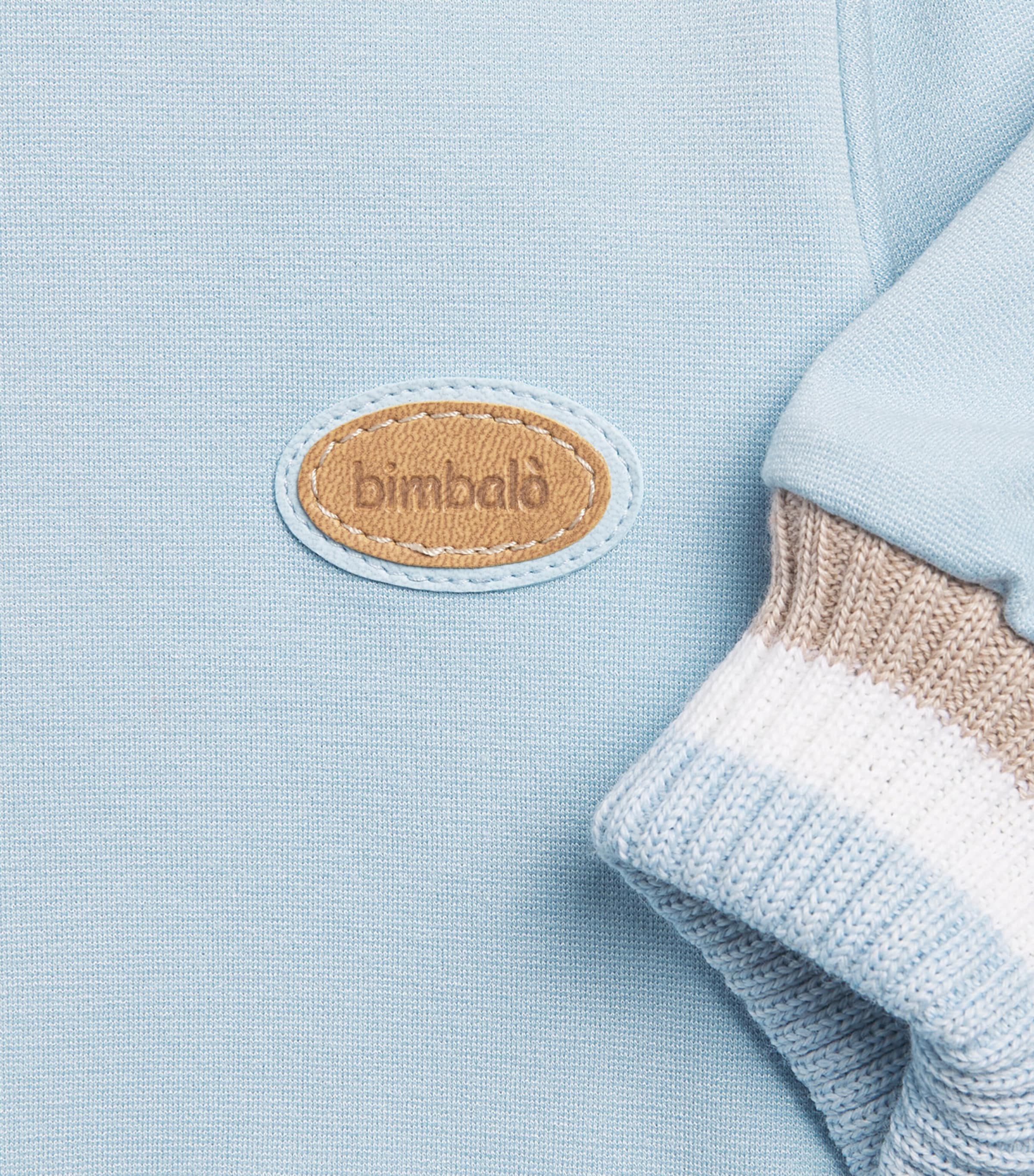 Bimbalo Knitted Sweater and Leggings Set (3-24 Months) Pale Blue Image 4