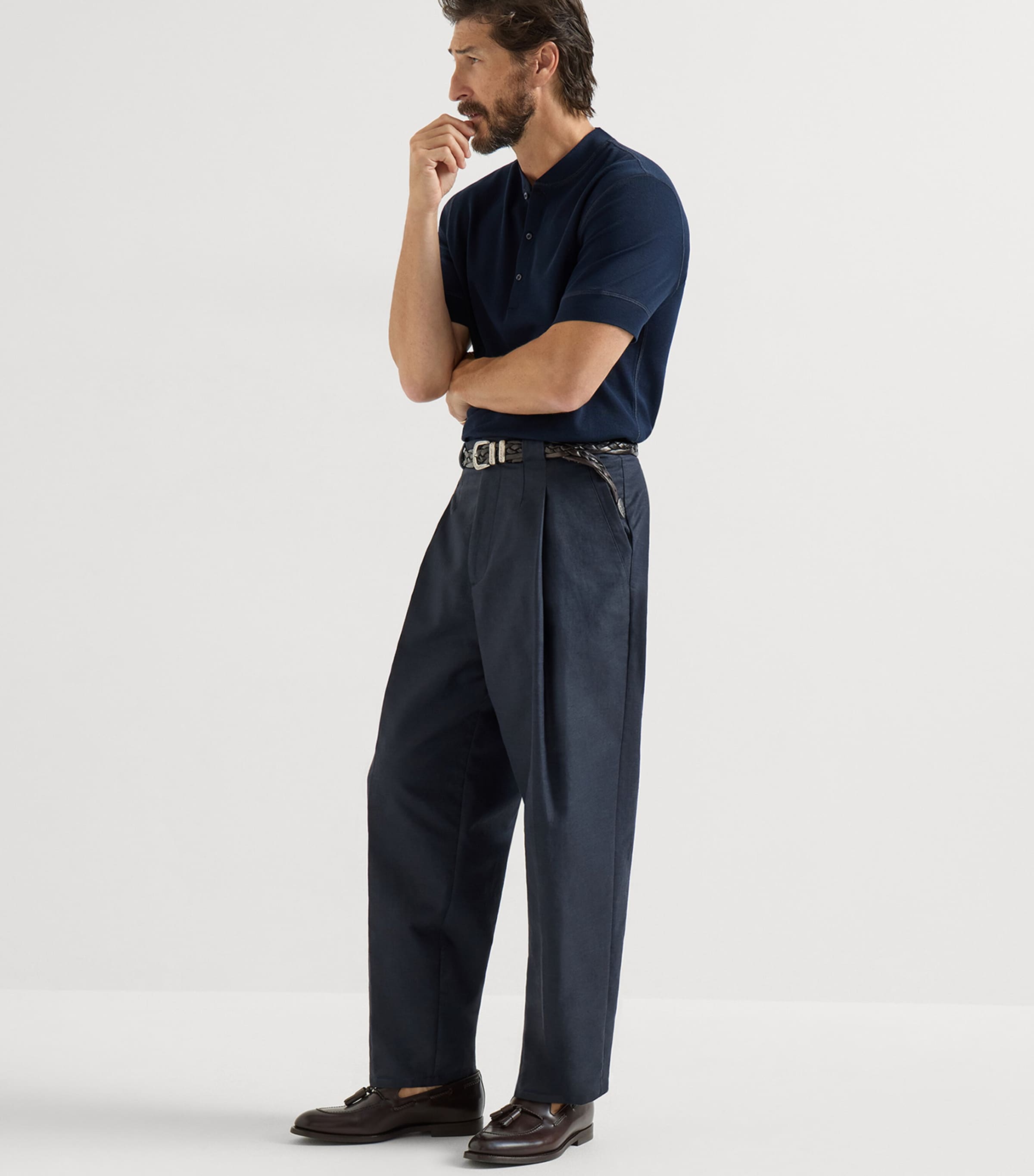 Cotton-Linen Panama Trousers C2485 Image 4