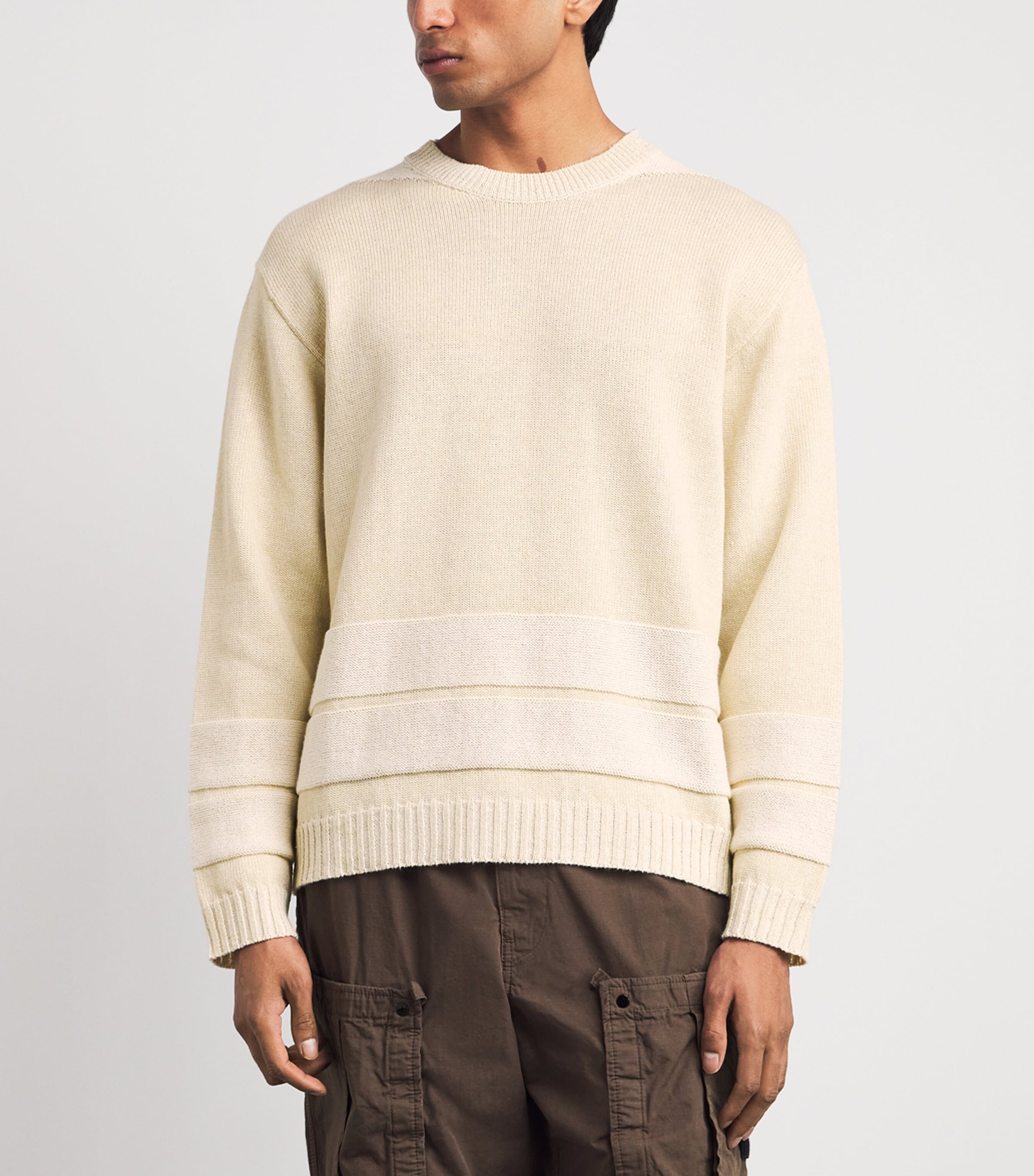 Stone Island Mens Organic Cotton-Linen Marina Sweater Image 4