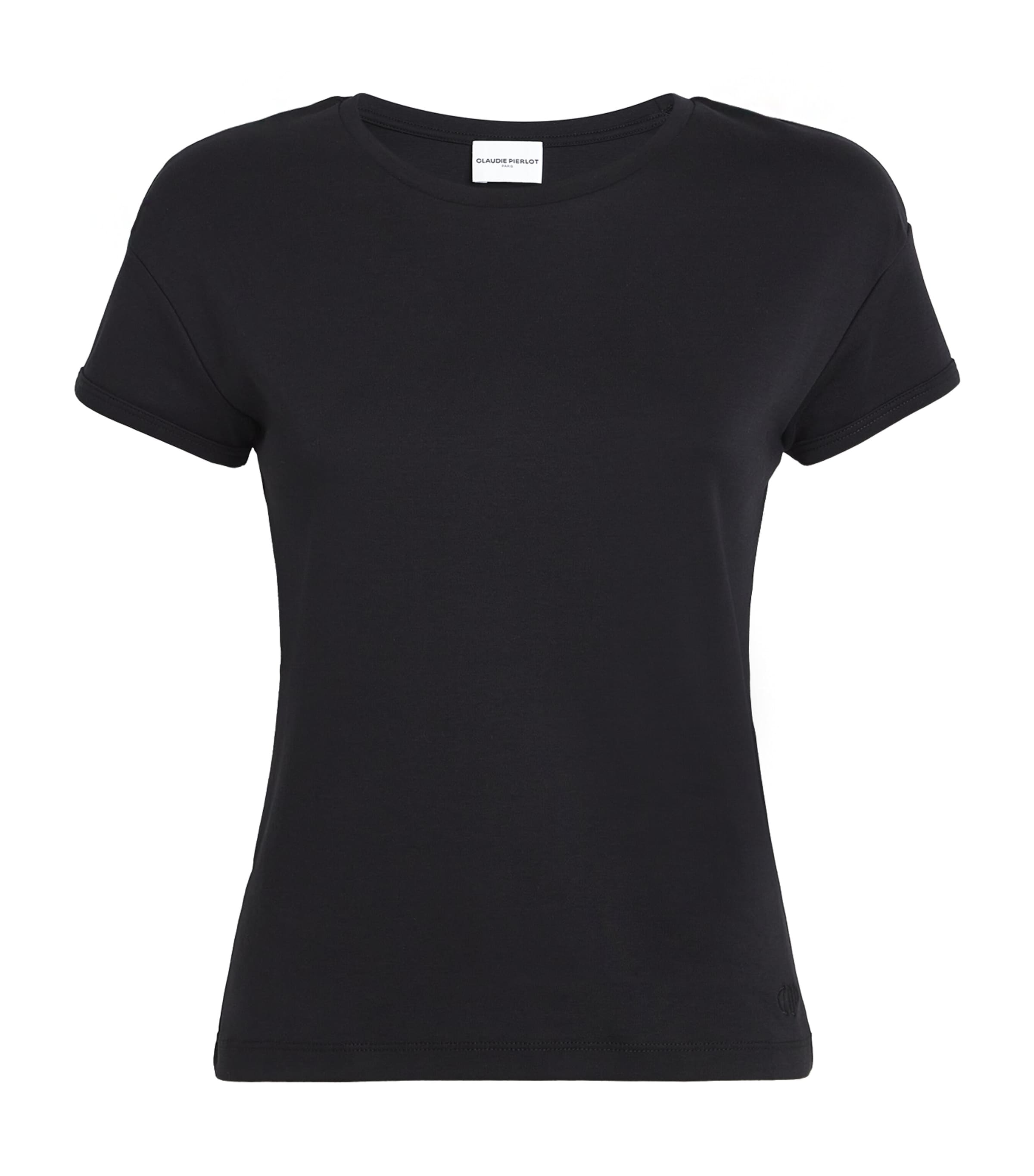 Shop Claudie Pierlot Cotton T-shirt In Black