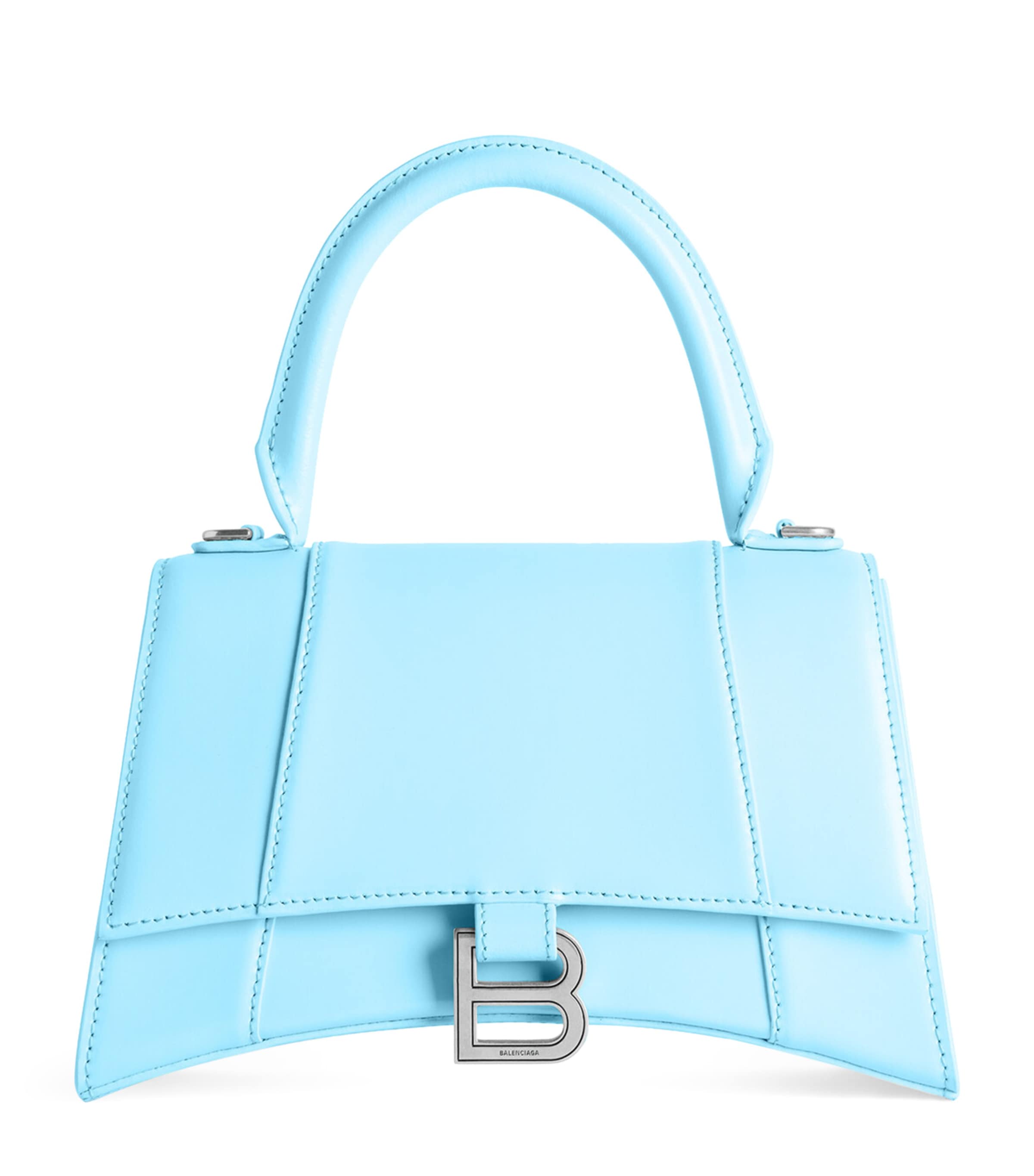 Balenciaga Hourglass Top-handle Bag In Blue