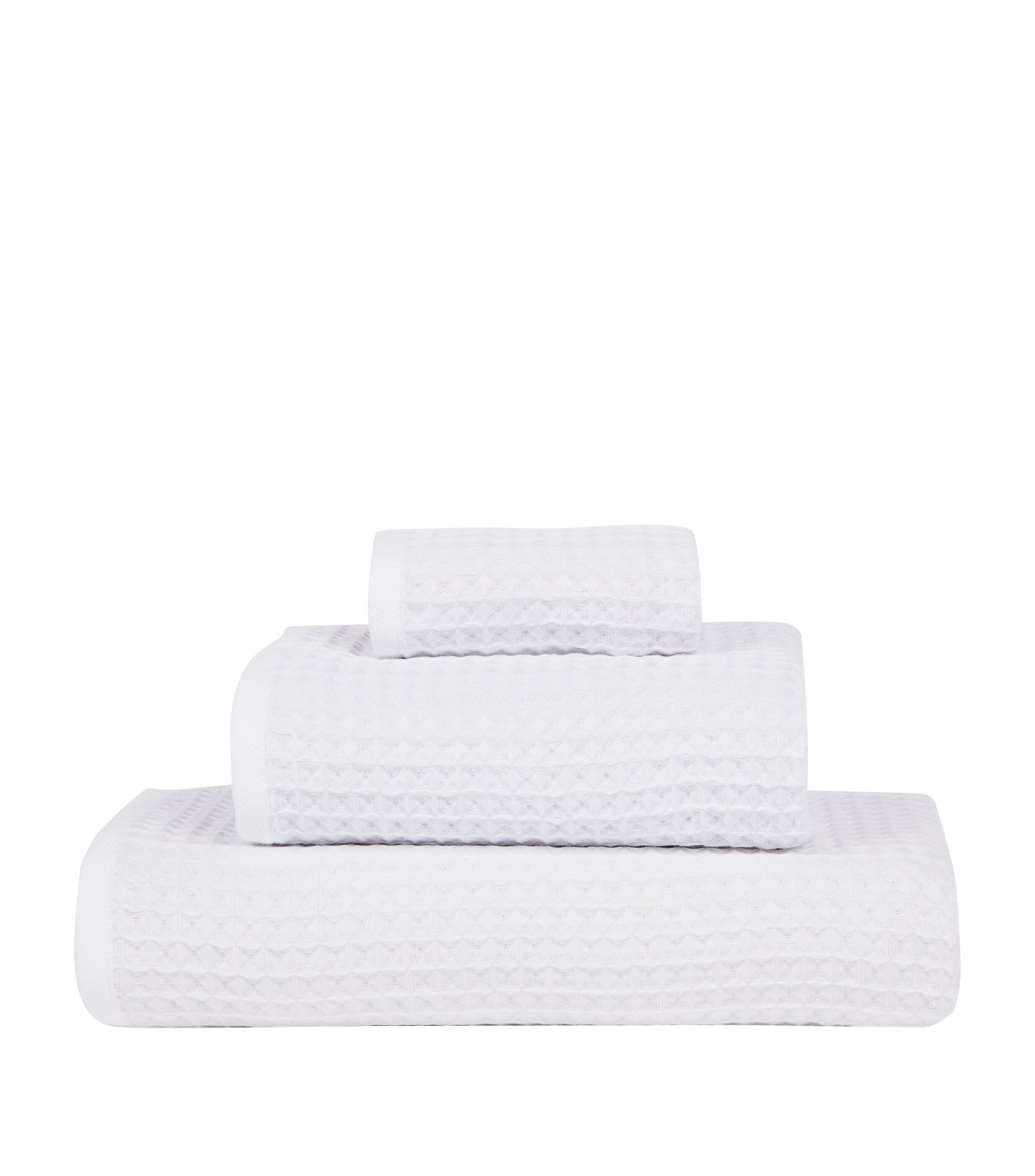Air Waffle Hand Towel (60cm x 100cm) WHITE Image 1