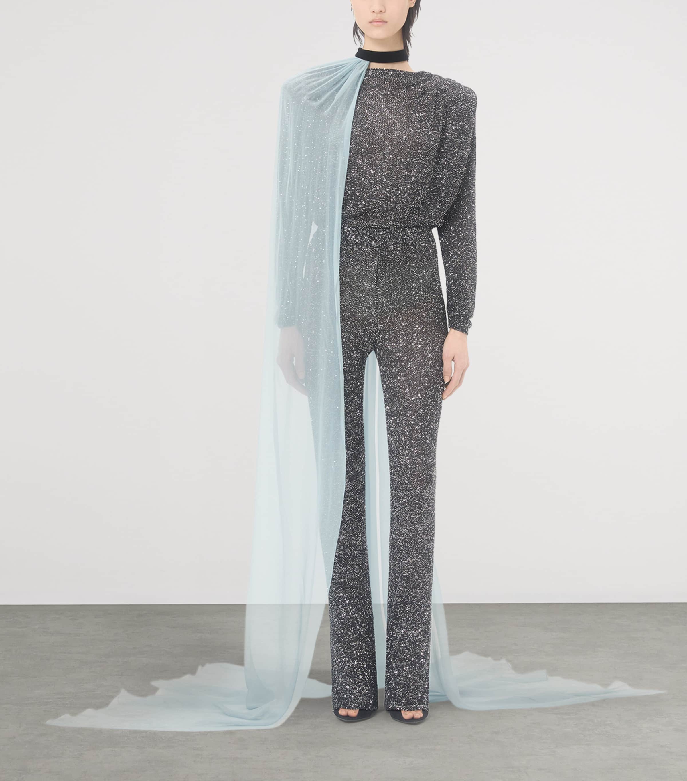 Sequin Cowl-Neck Sweater NUD Image 5