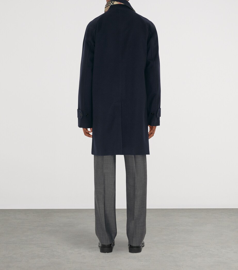 Burberry Mens Cashmere Mid-Length Car Coat Navy Image 4