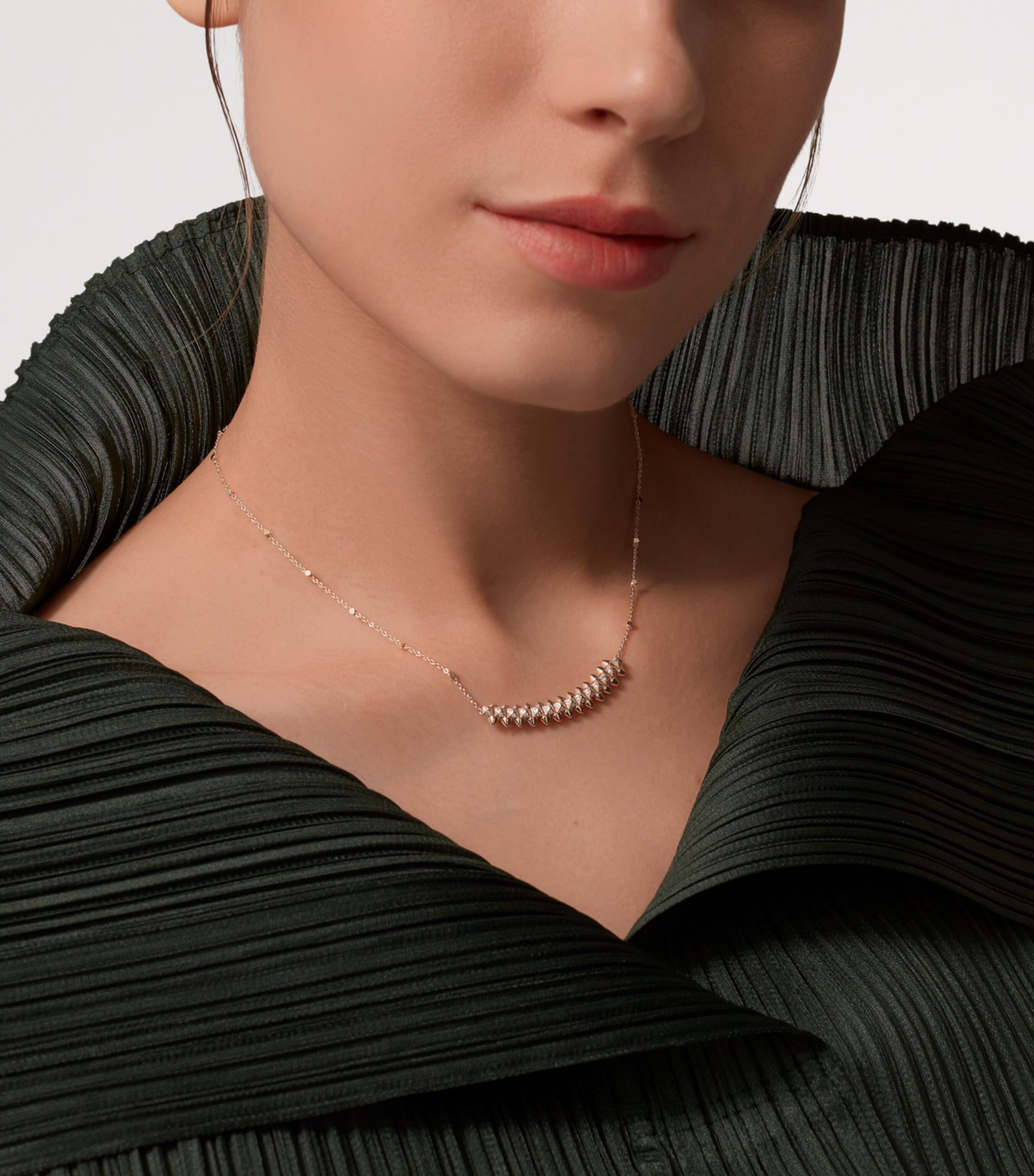 Rose Gold and Diamond Clash de Cartier Necklace ROSE GOLD Image 2