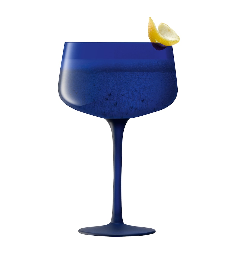 Set of 2 Arc Contrast Cocktail Glasses (280ml) BLUE Image 2