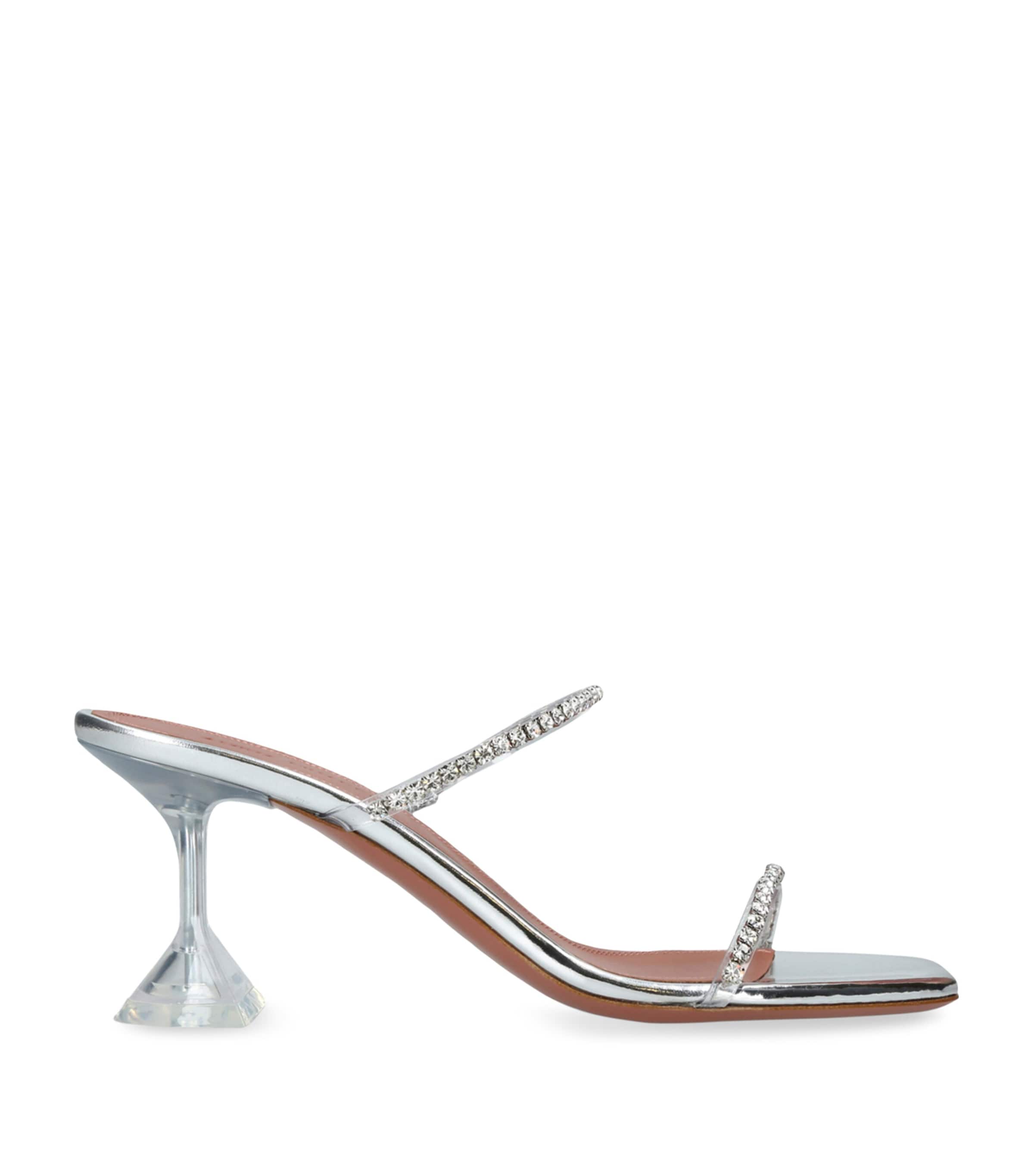 Amina Muaddi Transparent Gilda Glass 70 High-heeled Sandals