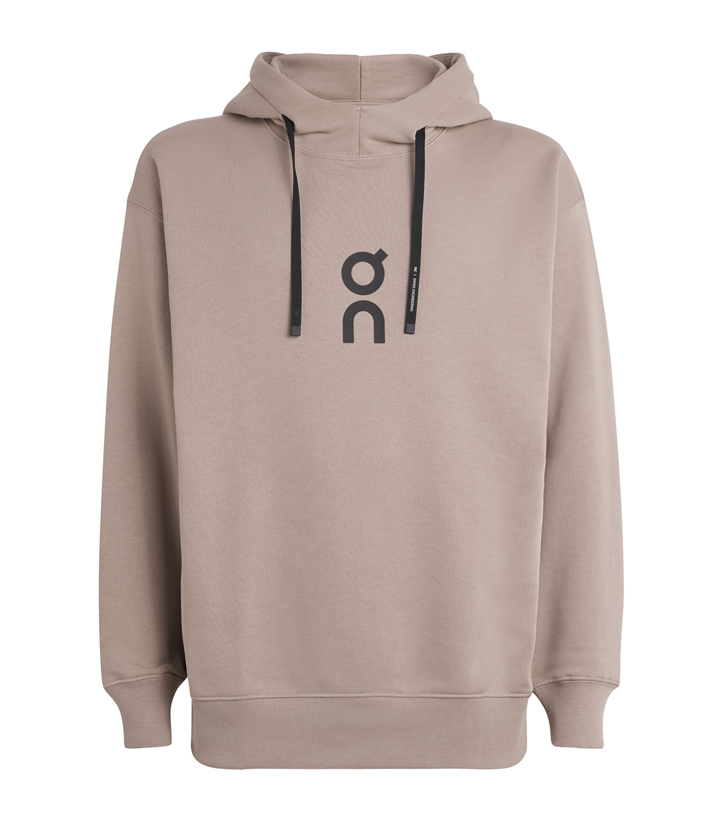 On Club Logo-print Organic Cott-blend Jersey Hoodie In Neutral
