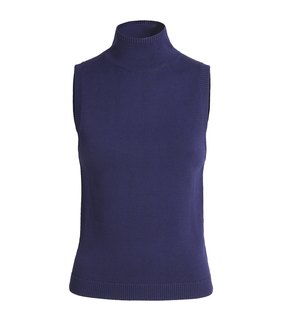 STAUD Womens Knitted Montclair Tank Top Mdnt Midnight Image 1