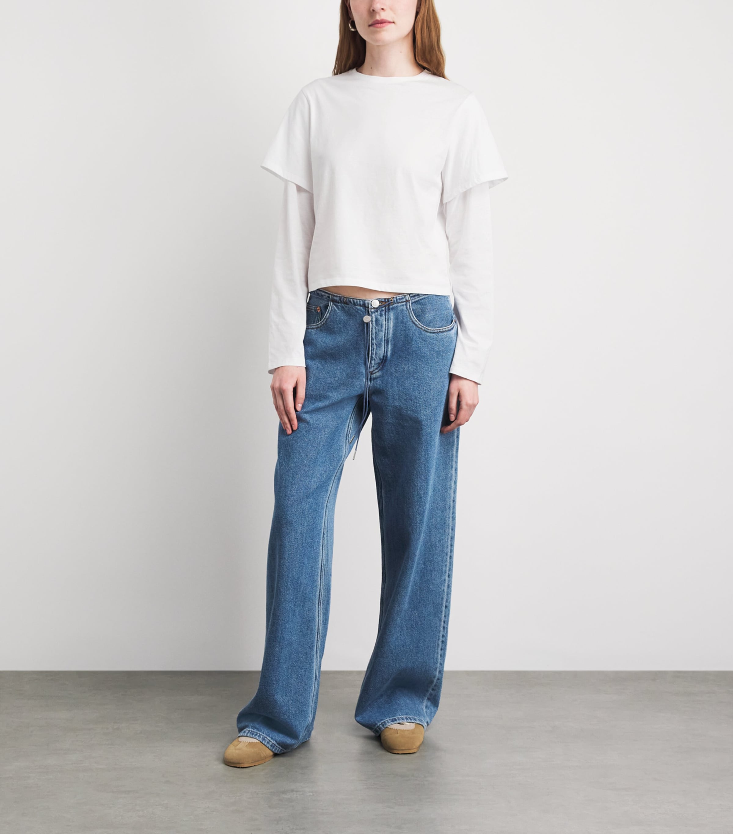 STILL HERE Womens Organic Cotton 2Tee T-Shirt Milk Image 2