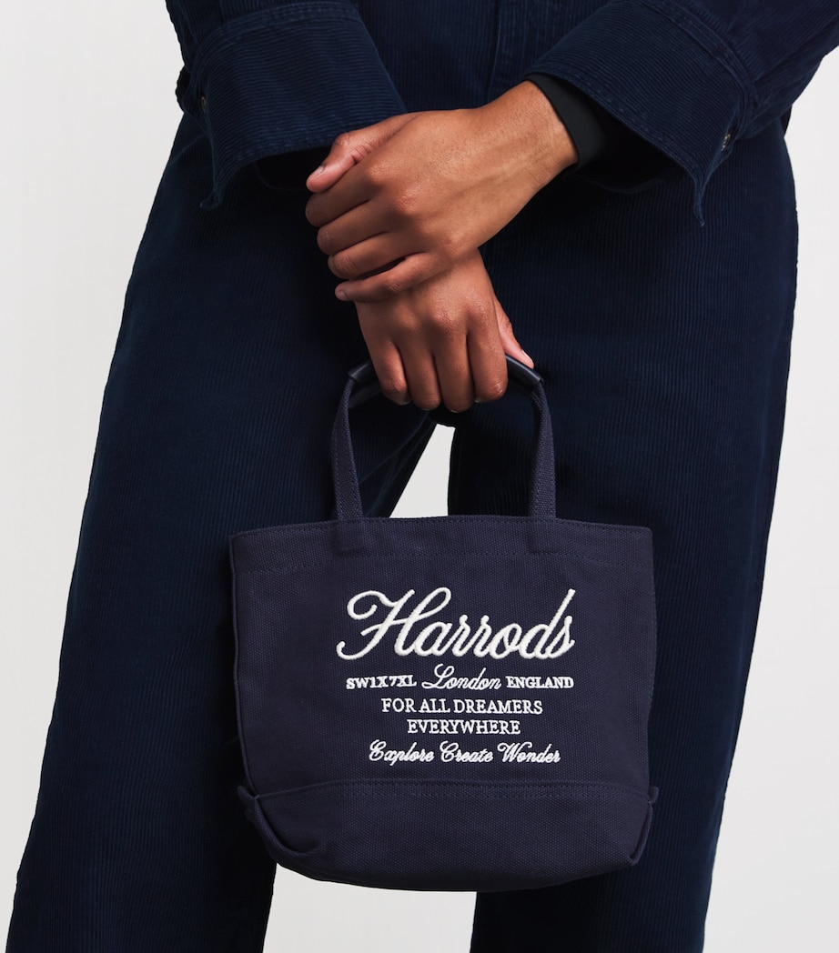 Small Embroidered Logo Tote Bag NAVY Image 5