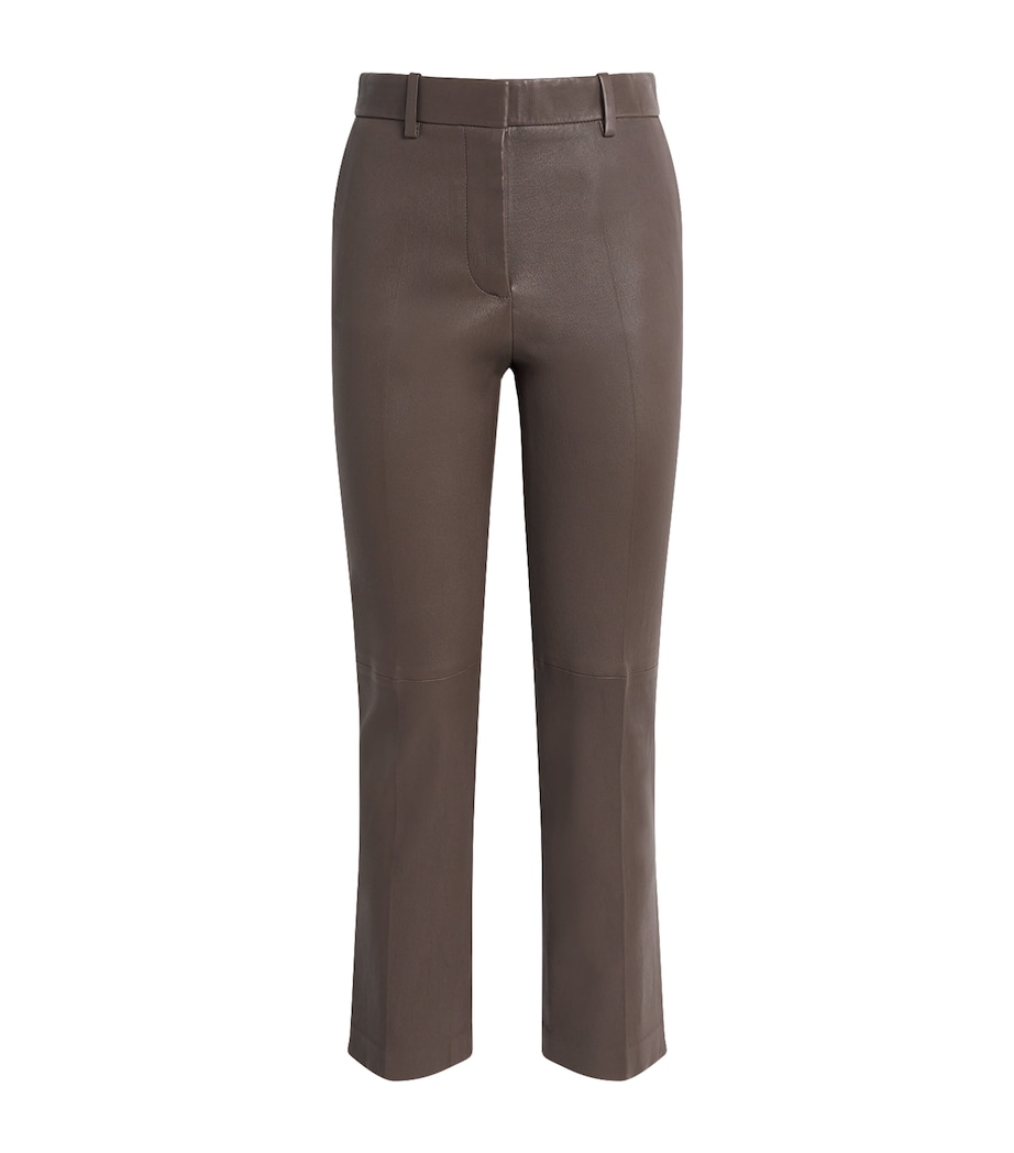 Leather Coleman Trousers MUSHROOM Image 1