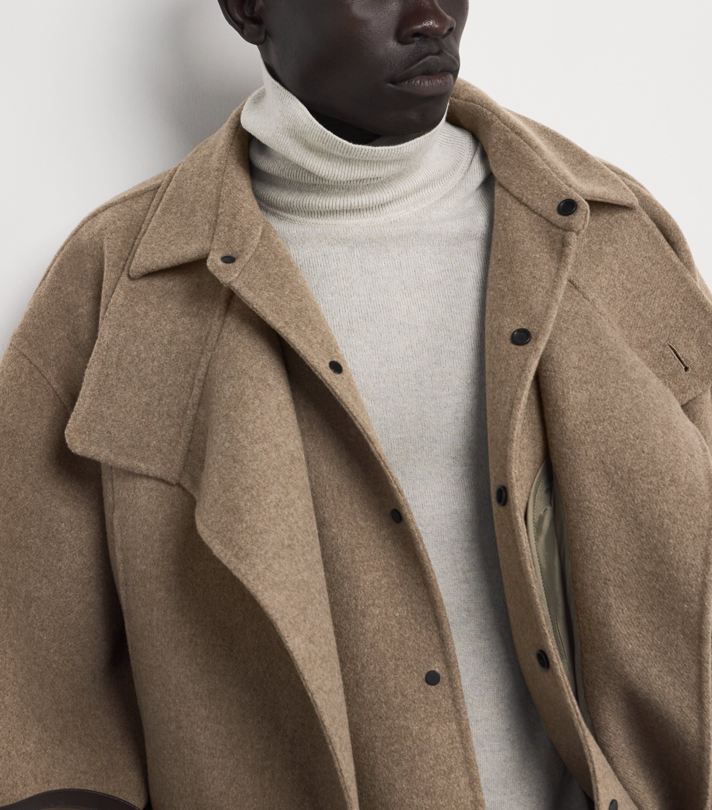 Virgin Wool-Cashmere Overshirt WALNUT Image 6