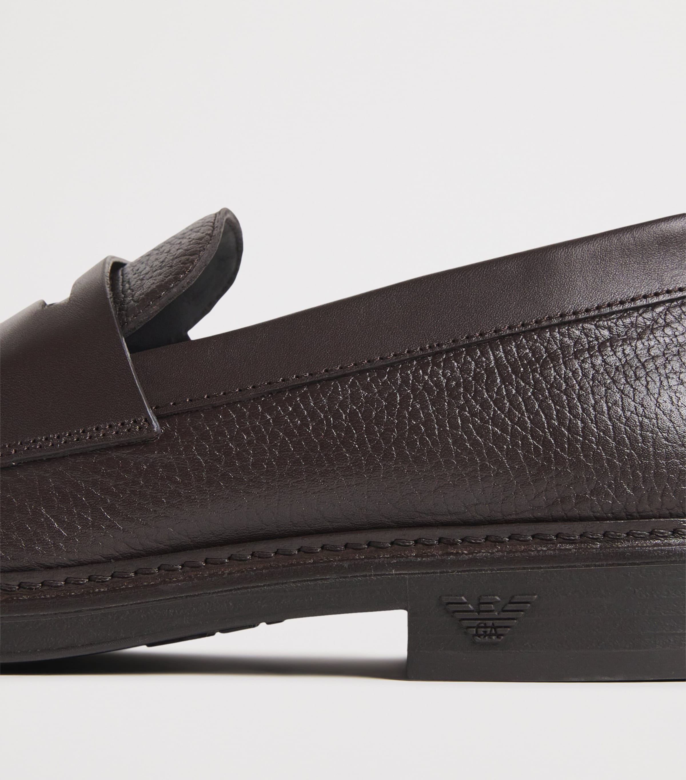 Grained Leather Loafers U8130 Image 7