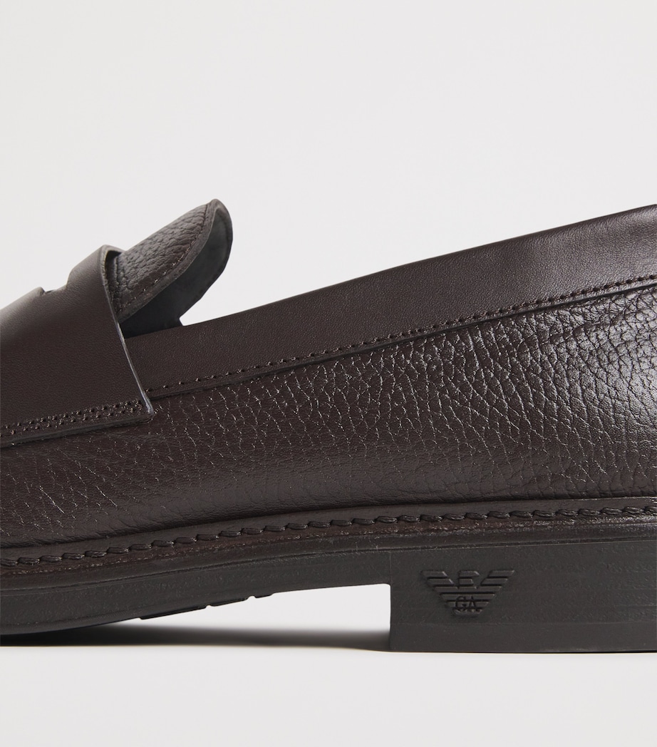 Grained Leather Loafers U8130 Image 7