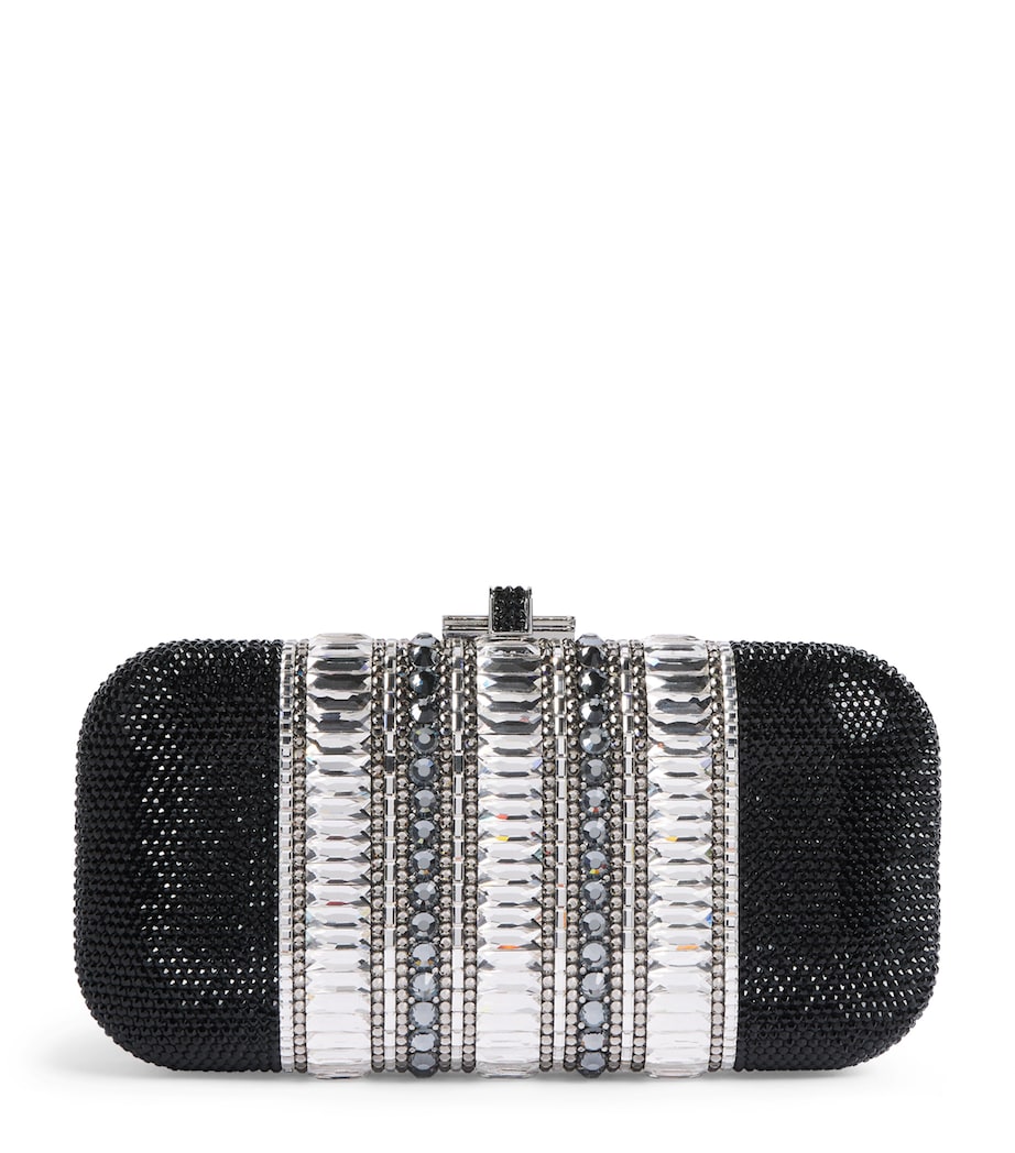 Judith Leiber Gems Long Slide Clutch Bag Sjtmt Silver Jet Image 1