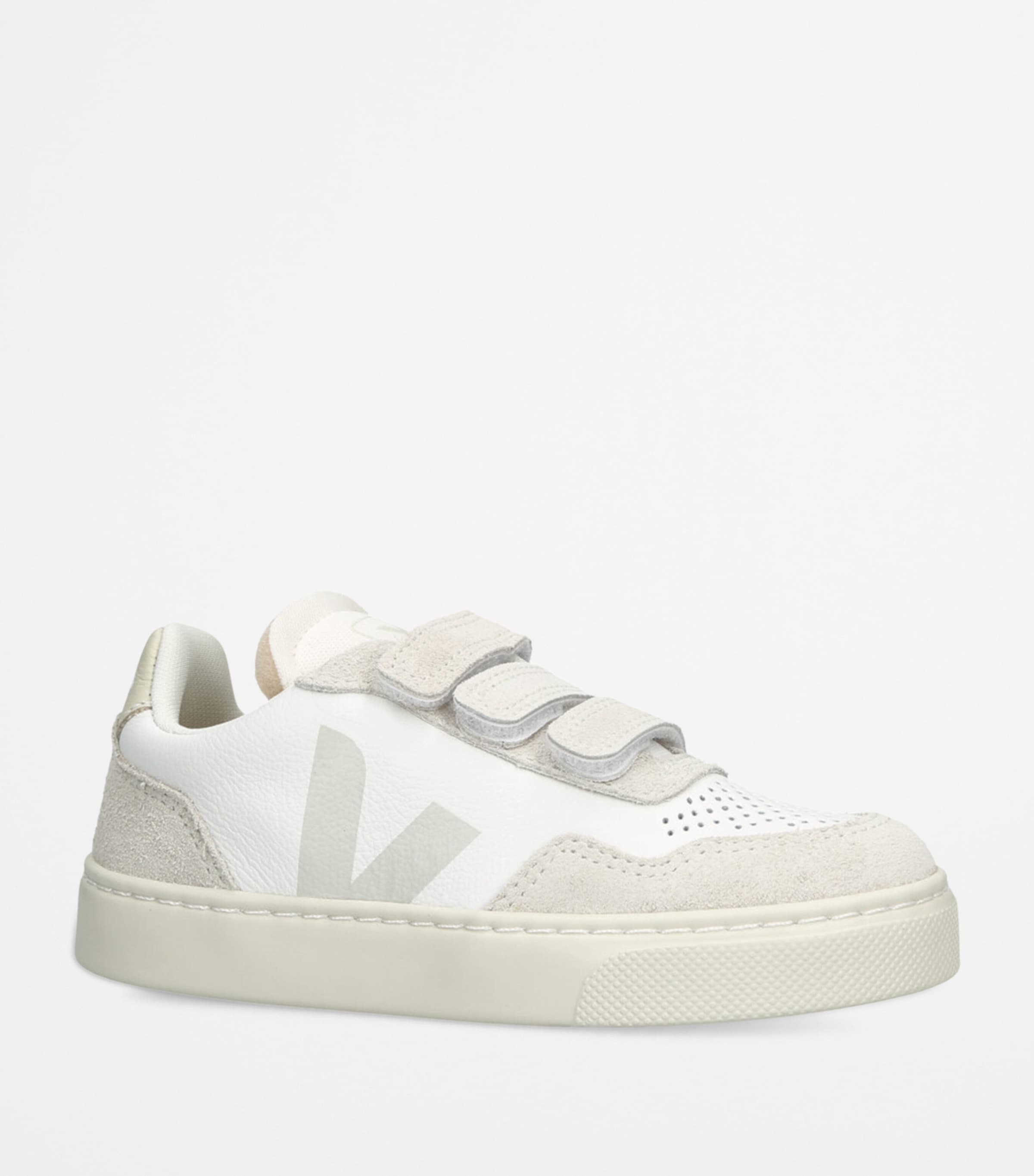 Leather-Suede V-90 Sneakers WHITE Image 3