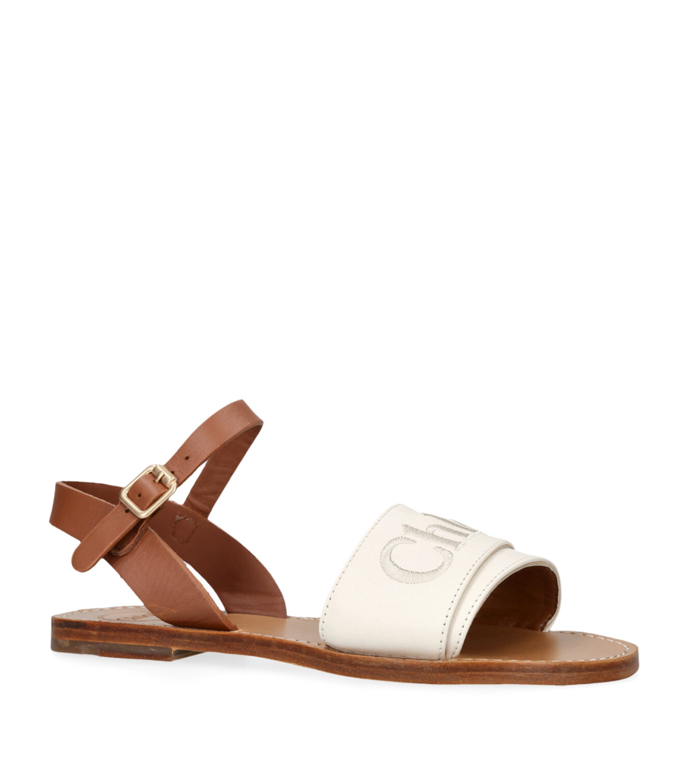 Leather Stellar Sandals CREAM Image 3