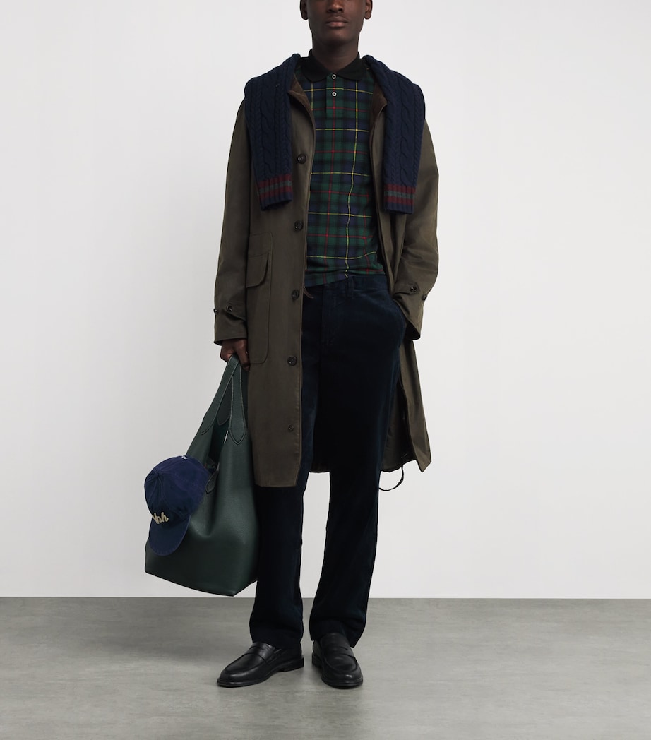 Cotton Mesh Tartan Polo Shirt MULTI Image 2