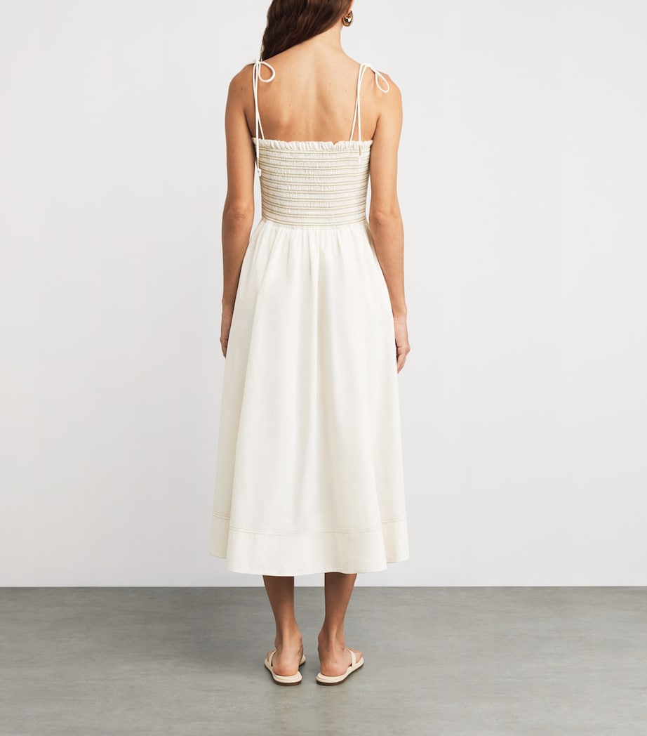 Smocked Kaela Midi Dress W0097 DOVE Image 3