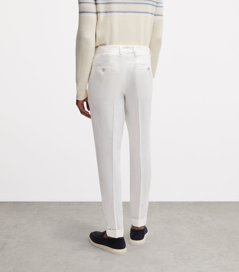 Linen Tailored Trousers 100 Image 3