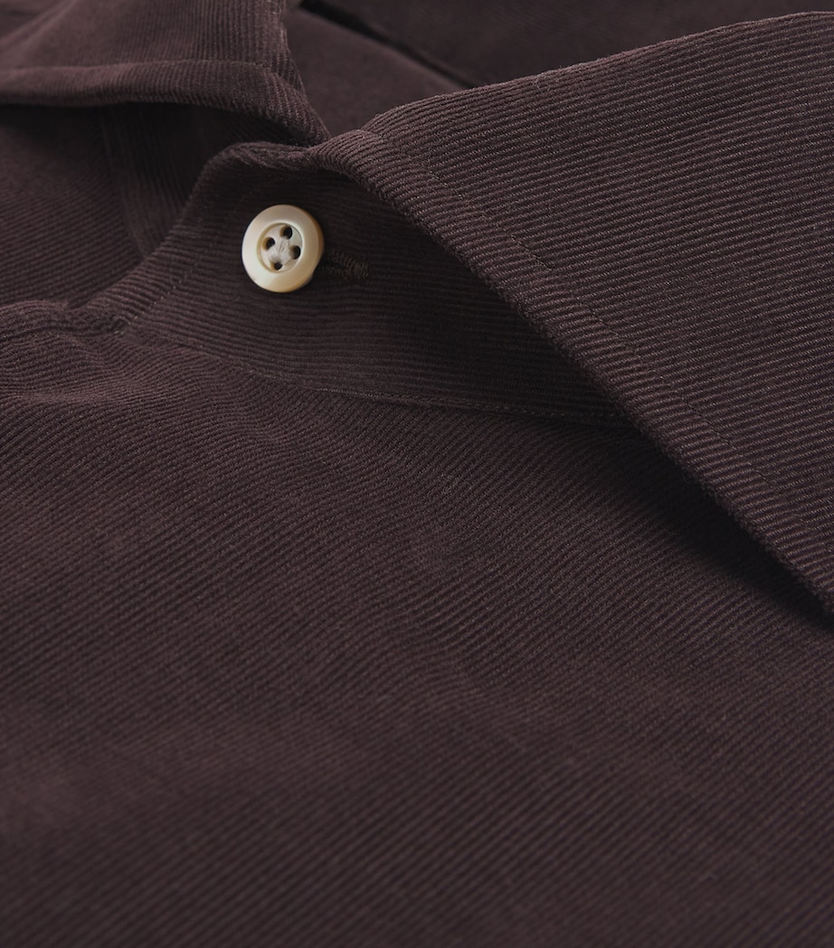 Cotton Fine Corduroy Shirt CHOCOLATE BROWN Image 5