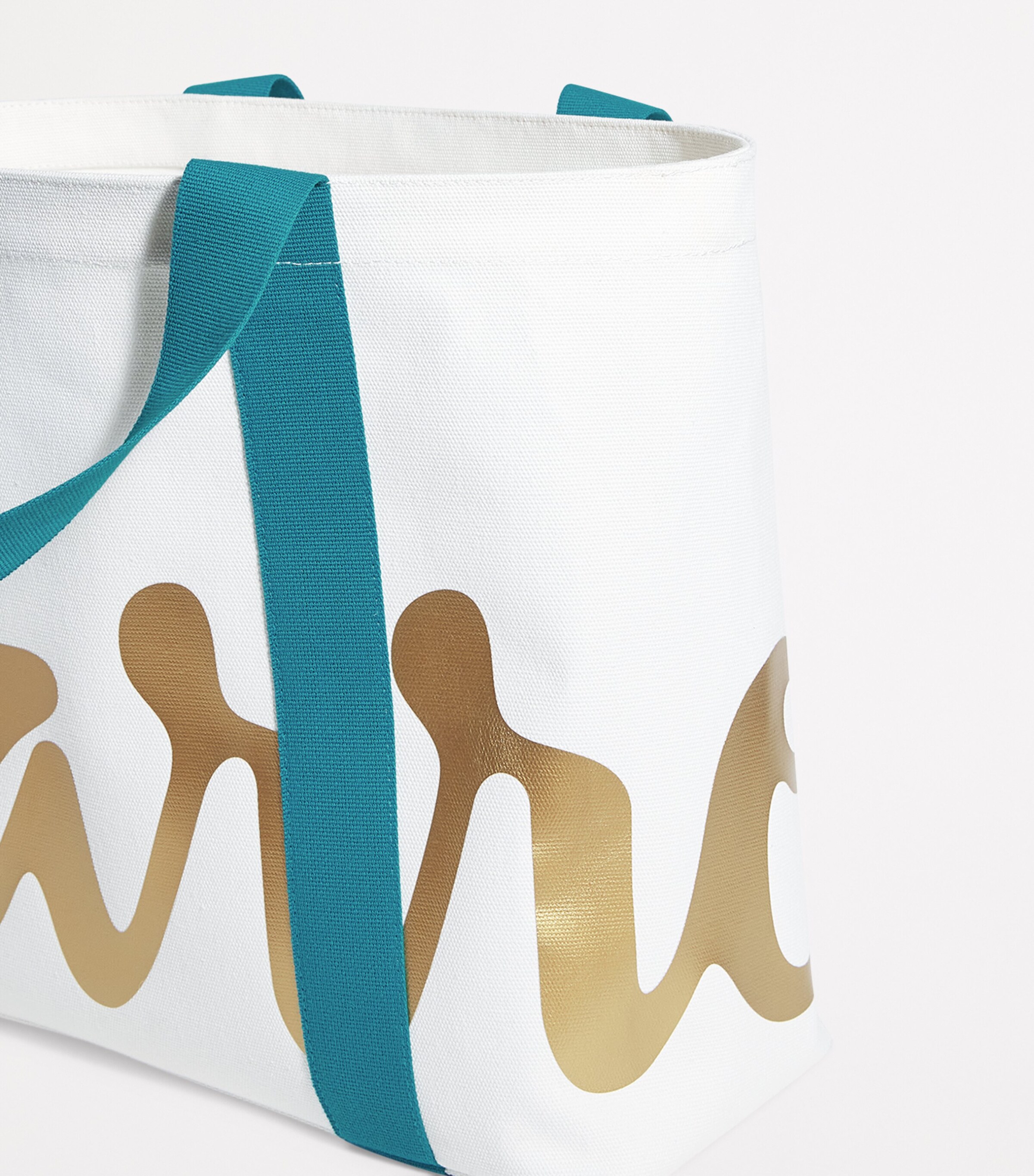 Harrods Medium Cotton Logo Tote Bag Ivory Image 7