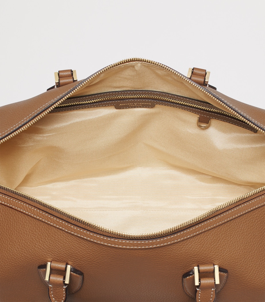 Leather Hudson Flight Bag TAN Image 5