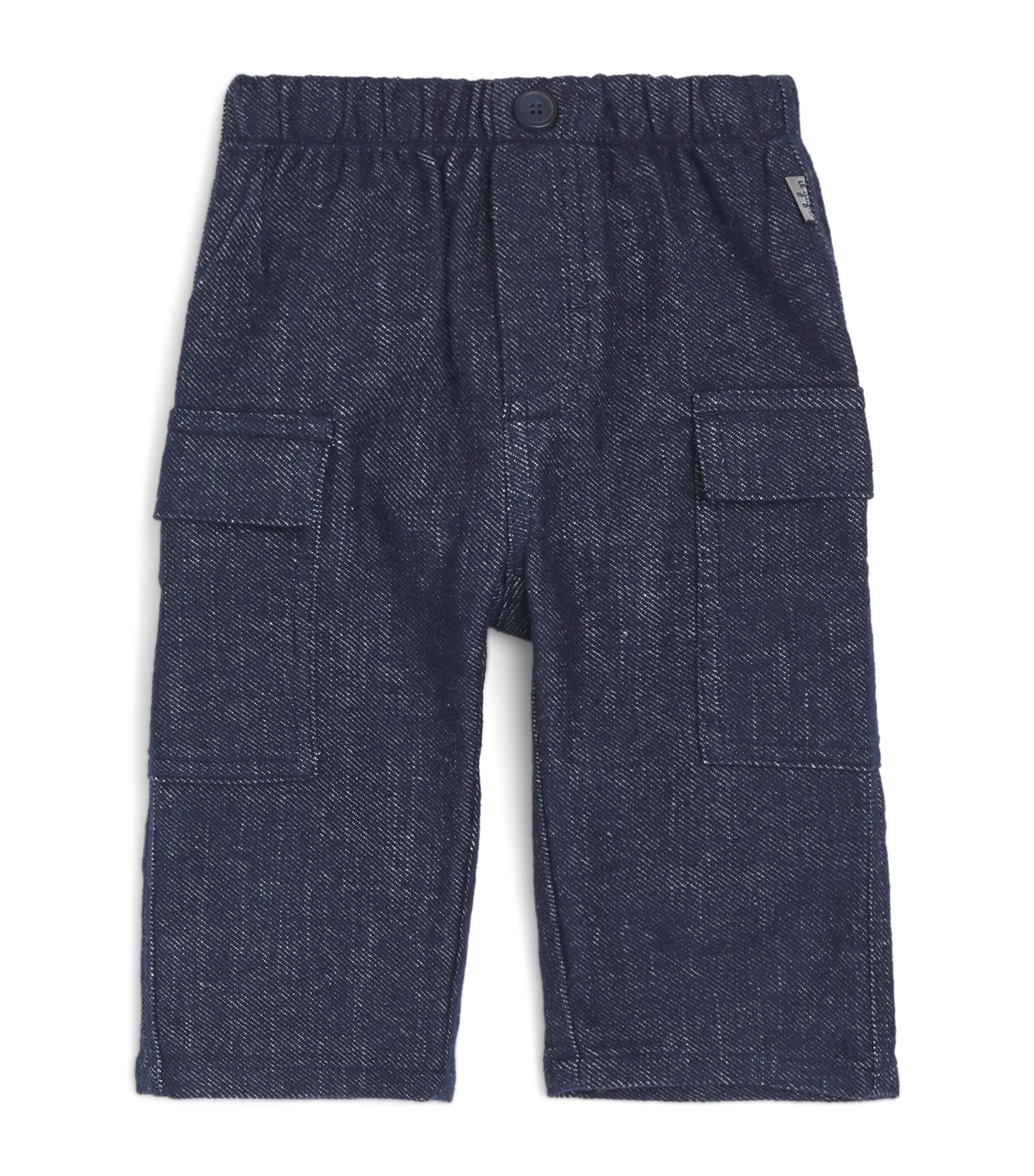 Cotton-Blend Cargo Trousers (6-36 Months) 495BLUE Image 1