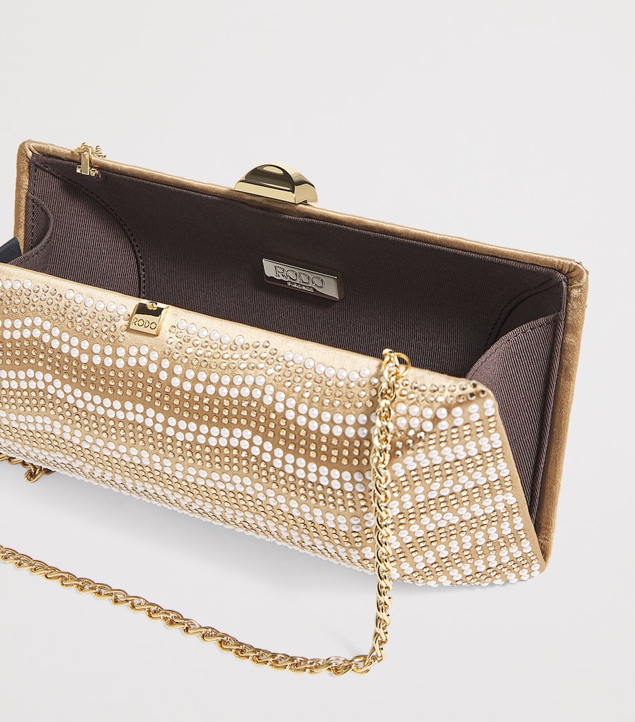 Silk Satin Embellished Clutch Bag 0125 SAHARA Image 4