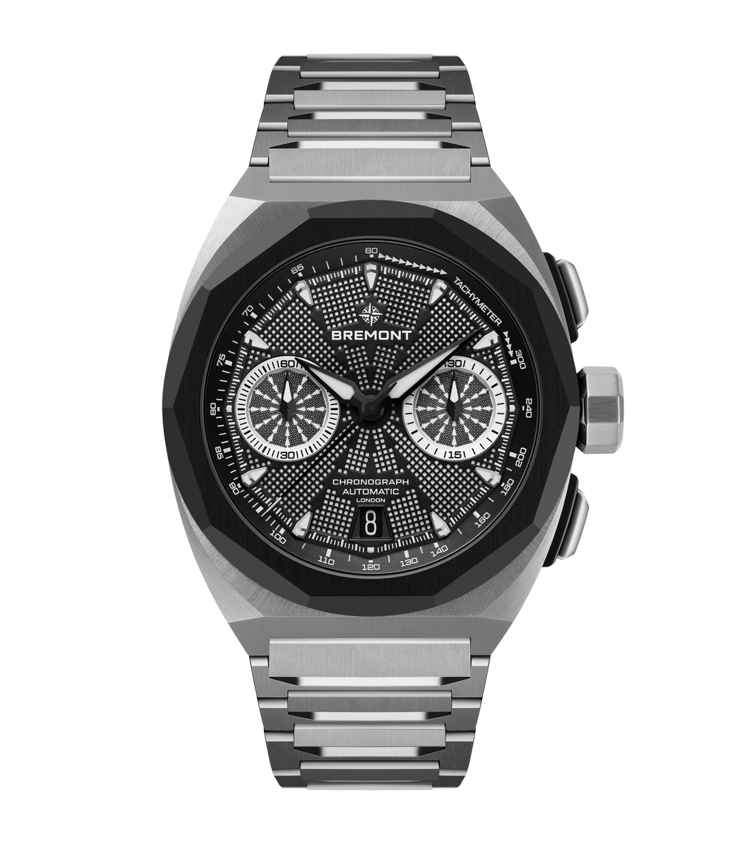 Bremont Stainless Steel Supernova Chronograph Watch 41mm Black Image 1